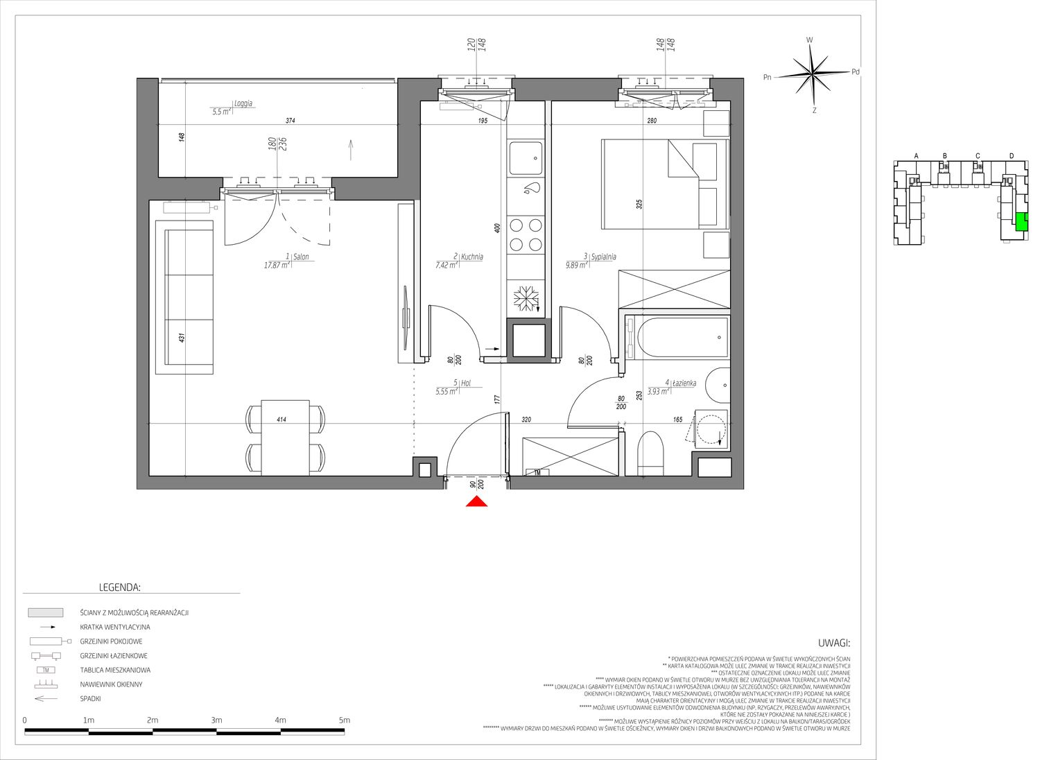 Mieszkanie 44,66 m², piętro 3, oferta nr D/118/M, City Vibe, Kraków, Podgórze, Płaszów, ul. Myśliwska-idx