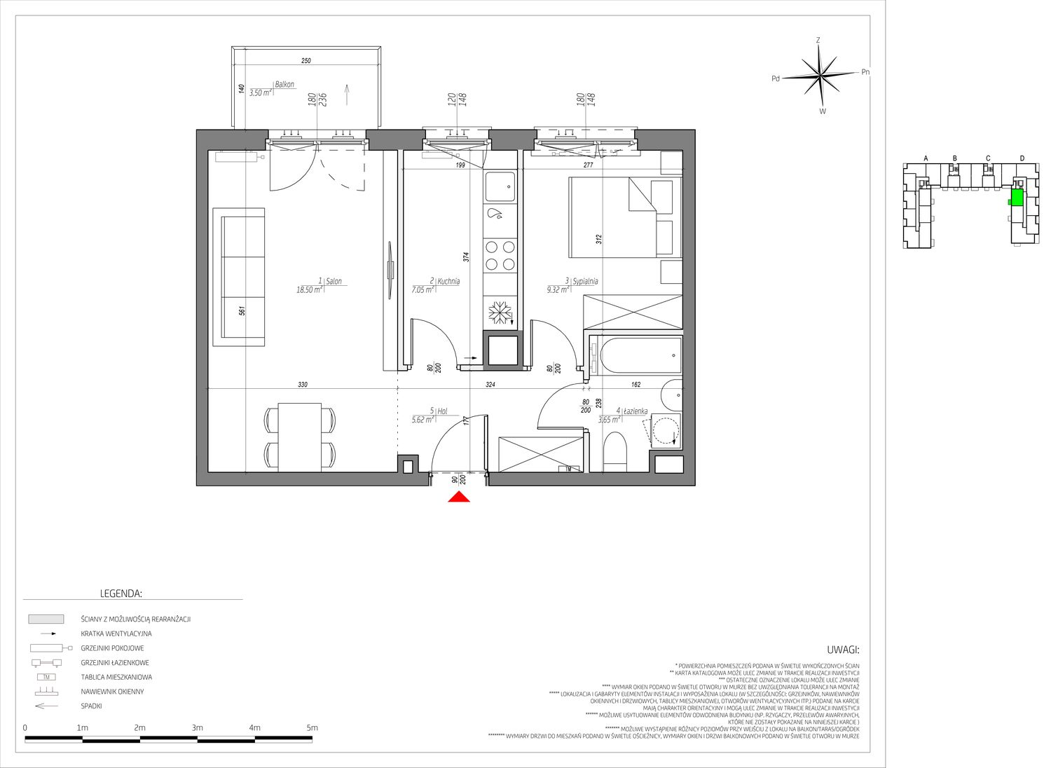 Mieszkanie 44,14 m², piętro 3, oferta nr D/121/M, City Vibe, Kraków, Podgórze, Płaszów, ul. Myśliwska-idx