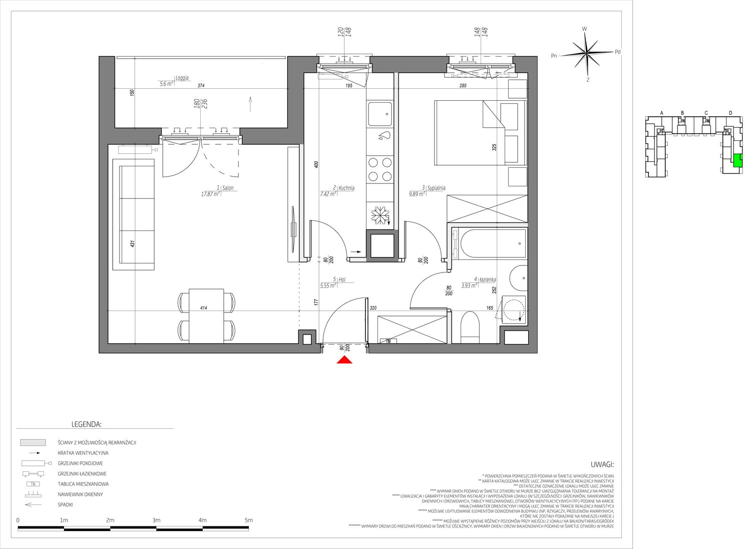 Mieszkanie 44,66 m², piętro 4, oferta nr D/126/M, City Vibe, Kraków, Podgórze, Płaszów, ul. Myśliwska-idx