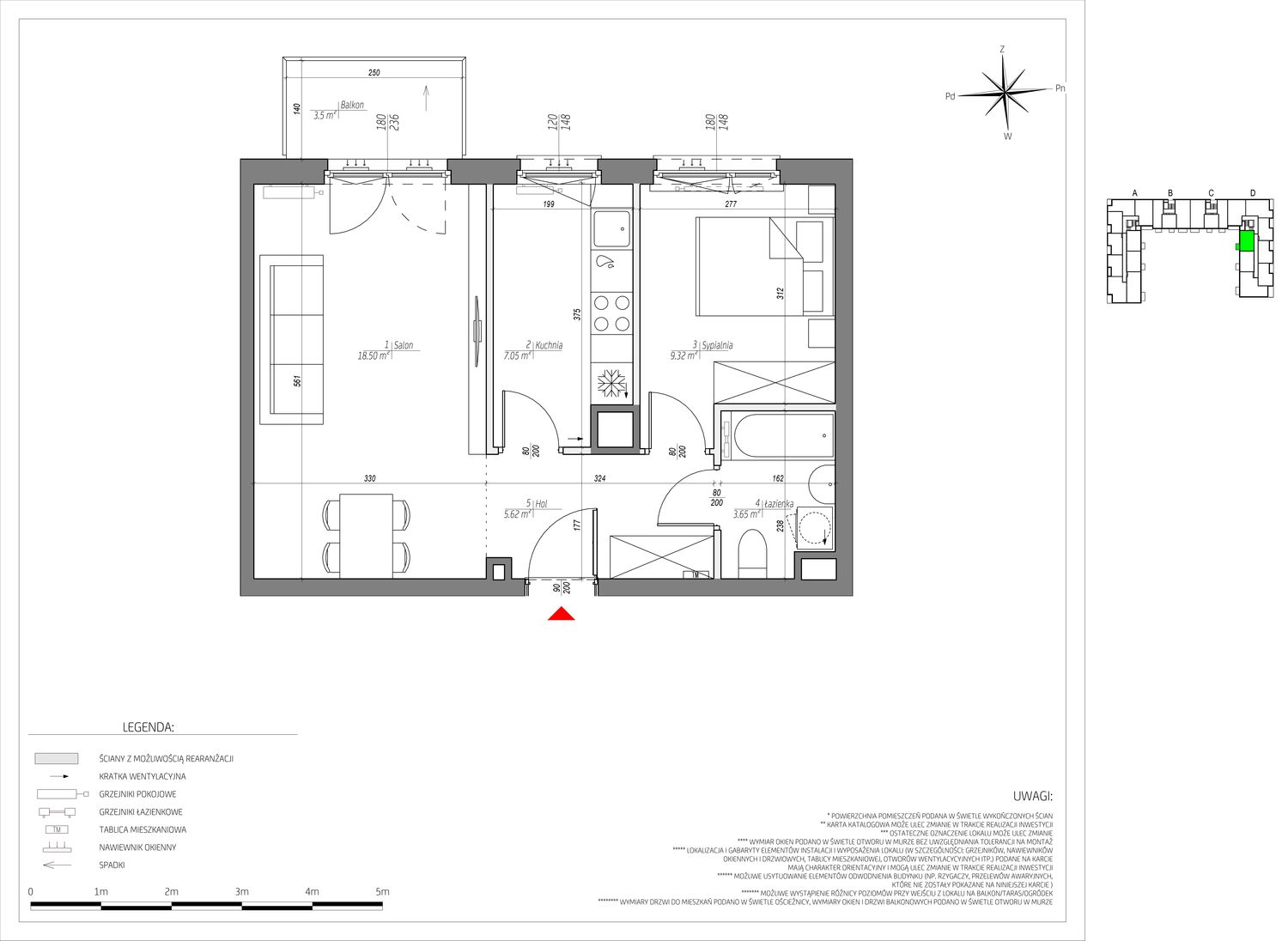 Mieszkanie 44,14 m², piętro 5, oferta nr D/137/M, City Vibe, Kraków, Podgórze, Płaszów, ul. Myśliwska-idx