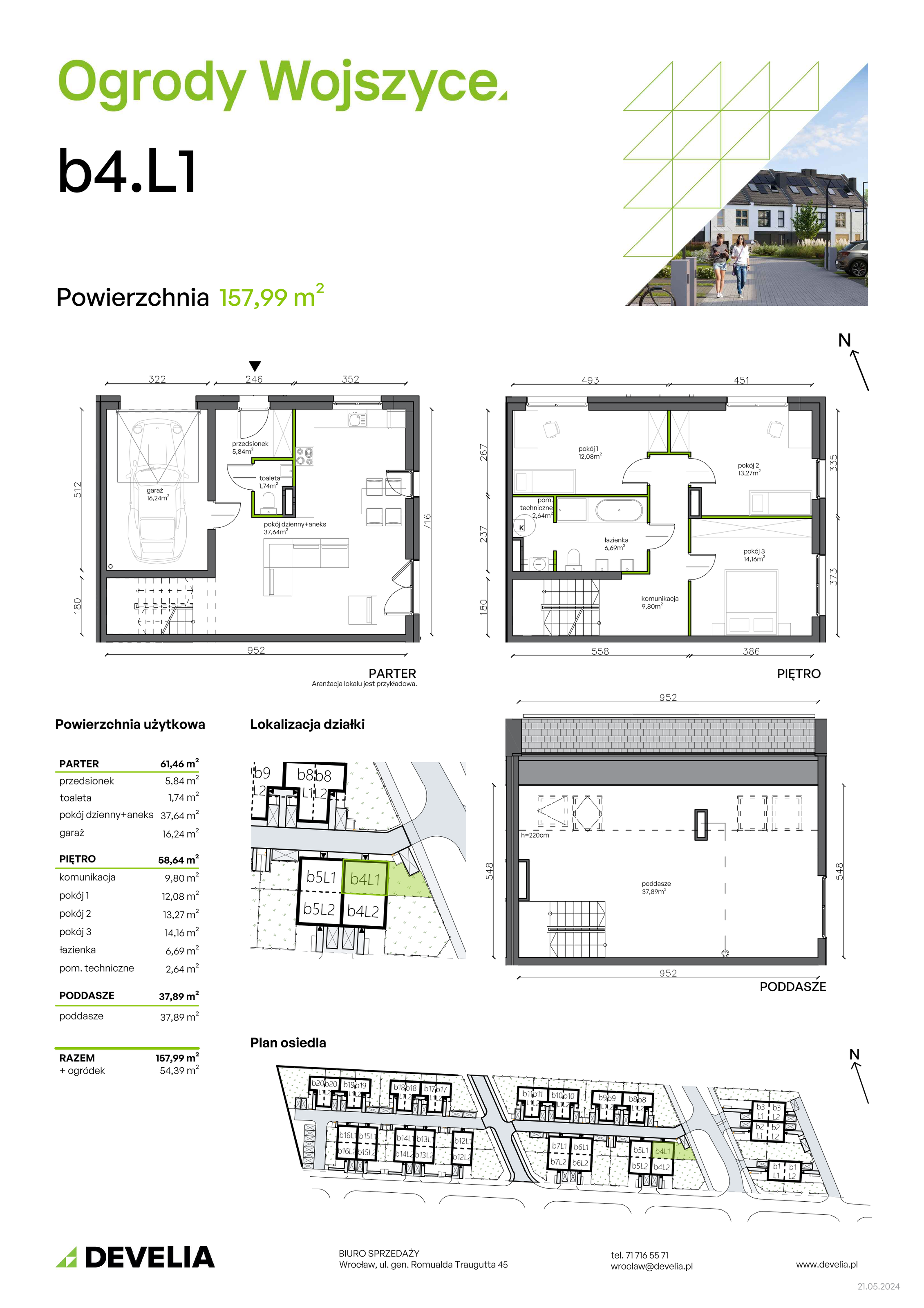 Dom 157,99 m², oferta nr b4.L1, Ogrody Wojszyce 2, Wrocław, Wojszyce, Krzyki, ul. Adama Kopycińskiego-idx