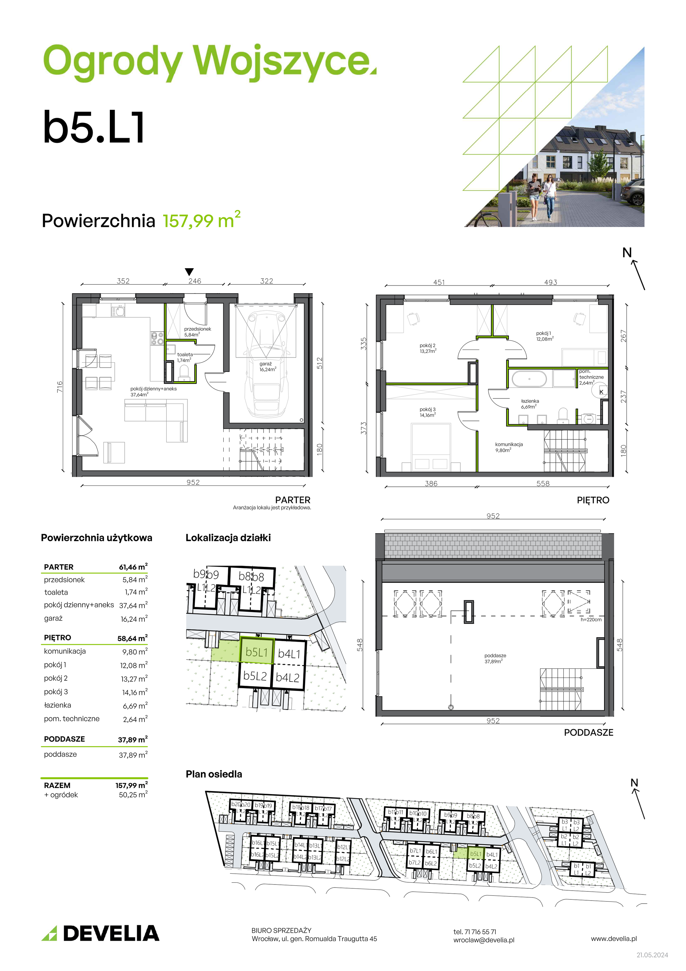 Dom 157,99 m², oferta nr b5.L1, Ogrody Wojszyce 2, Wrocław, Wojszyce, Krzyki, ul. Adama Kopycińskiego-idx