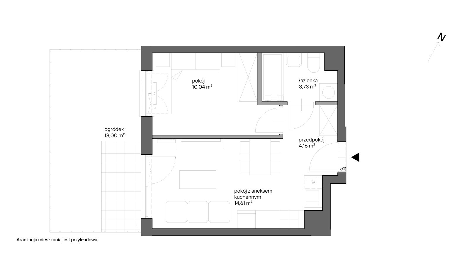 Mieszkanie 32,54 m², parter, oferta nr C.003, Słoneczne Miasteczko, Kraków, Bieżanów-Prokocim, ul. Henryka i Karola Czeczów-idx