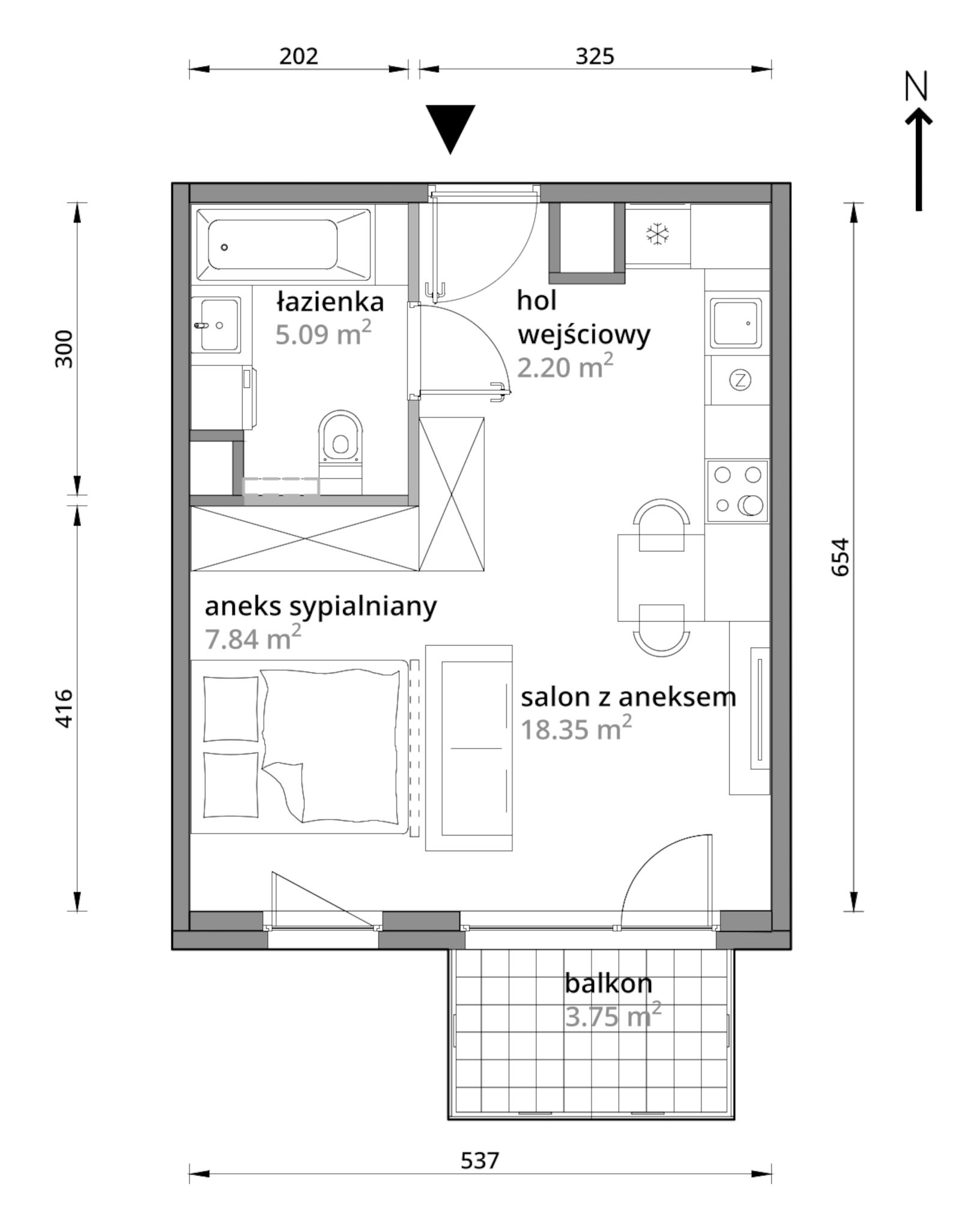 Mieszkanie 33,48 m², piętro 2, oferta nr B/071, Aleje Praskie etap III, Warszawa, Praga Południe, Kamionek, ul. Podskarbińska 32/34-idx