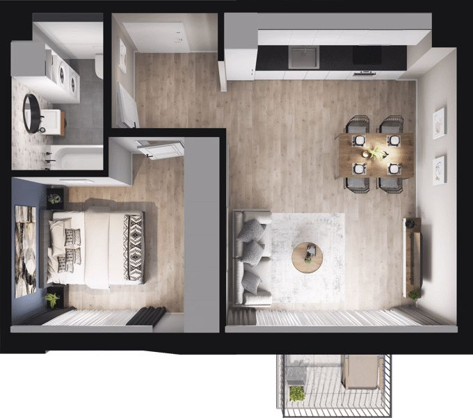 Mieszkanie 44,06 m², piętro 1, oferta nr W/2/13, Welocity Wiczlino, Gdynia, Chwarzno-Wiczlino, ul. Jana Kazimierza-idx