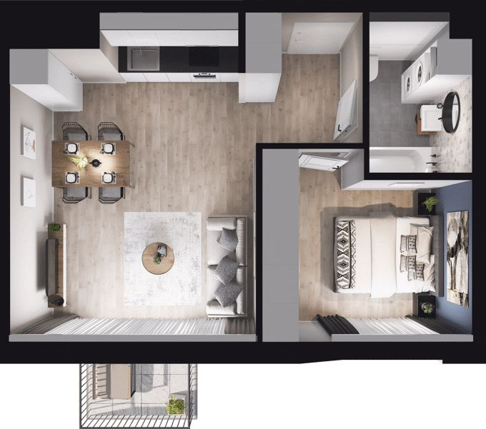 Mieszkanie 43,34 m², piętro 1, oferta nr W/3/28, Welocity Wiczlino, Gdynia, Chwarzno-Wiczlino, ul. Jana Kazimierza-idx