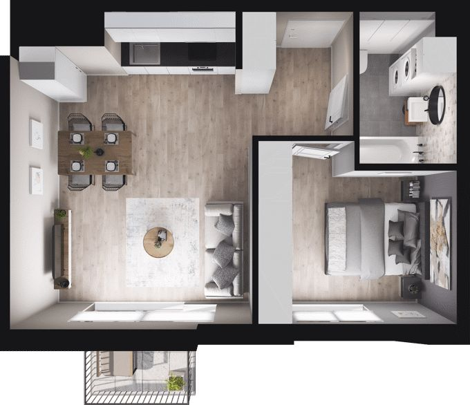 Mieszkanie 43,34 m², piętro 2, oferta nr W/3/44, Welocity Wiczlino, Gdynia, Chwarzno-Wiczlino, ul. Jana Kazimierza-idx