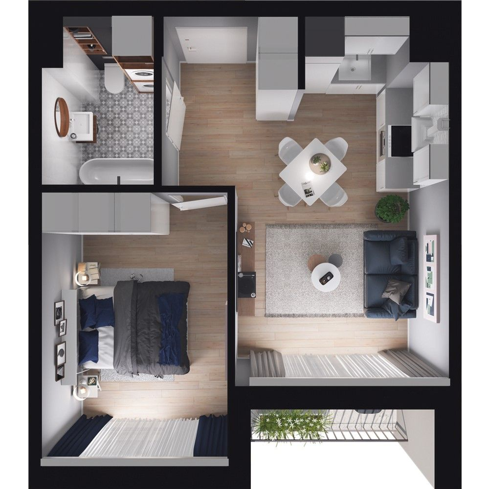 Mieszkanie 35,82 m², parter, oferta nr WO/O18/2, Wiszące Ogrody, Gdańsk, Jasień, Kiełpinek, ul. Przytulna-idx