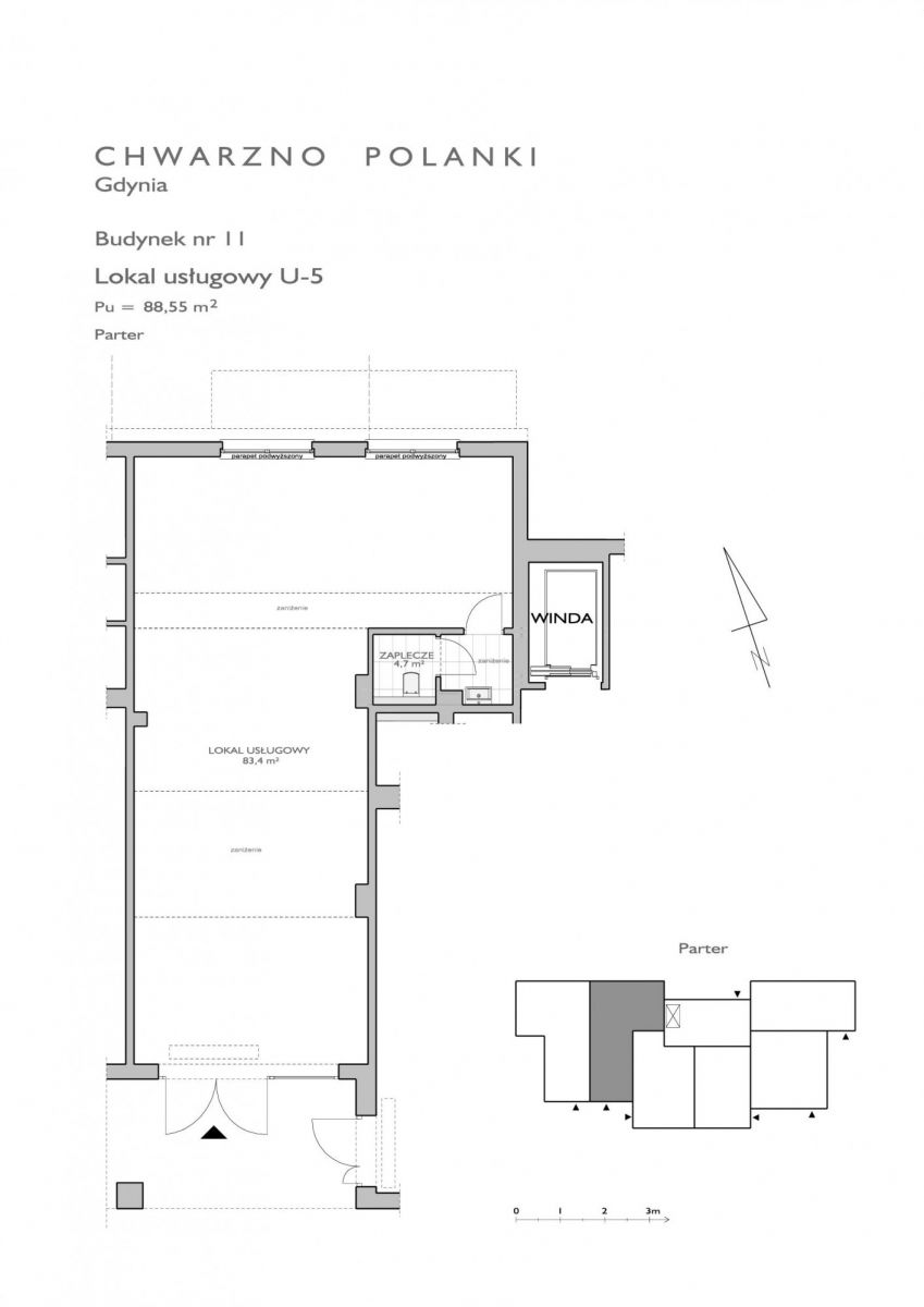 Lokal użytkowy 88,39 m², oferta nr CHP/U/11/5, Chwarzno Polanki - lokale użytkowe, Gdynia, Chwarzno-Wiczlino, ul. Wagnera-idx