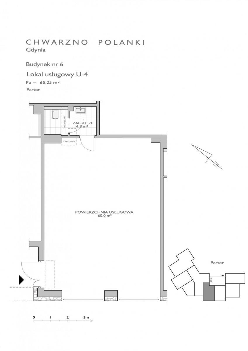 Lokal użytkowy 64,87 m², oferta nr CHP/U/6/4, Chwarzno Polanki - lokale użytkowe, Gdynia, Chwarzno-Wiczlino, ul. Wagnera-idx