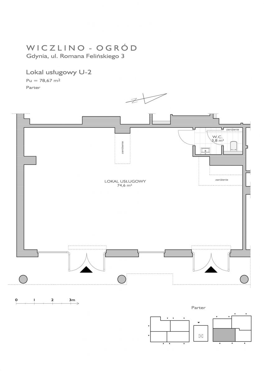 Lokal użytkowy 79,03 m², oferta nr W-O/US/3/U2, Wiczlino-Ogród - lokale użytkowe, Gdynia, Chwarzno-Wiczlino, ul. Felińskiego / Tęczowa-idx