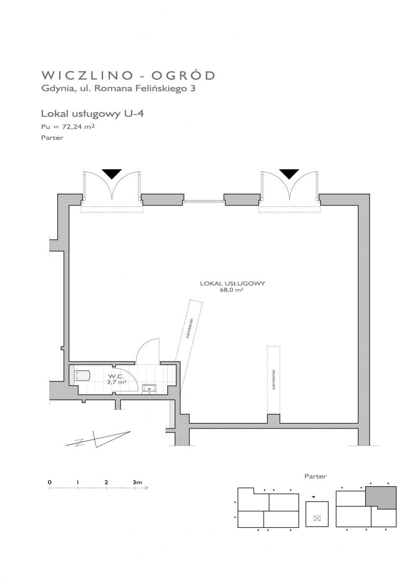 Lokal użytkowy 72,67 m², oferta nr W-O/US/3/U4, Wiczlino-Ogród - lokale użytkowe, Gdynia, Chwarzno-Wiczlino, ul. Felińskiego / Tęczowa-idx