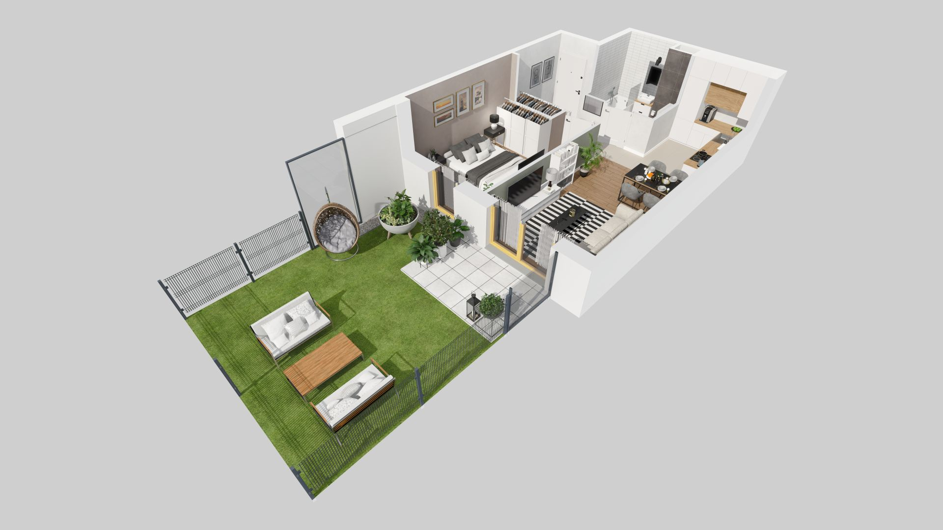 Mieszkanie 41,47 m², parter, oferta nr A/26, Osiedle Zielna 4, Wrocław, Psie Pole-Zawidawie, Psie Pole, ul. Zielna / Bylinowa-idx