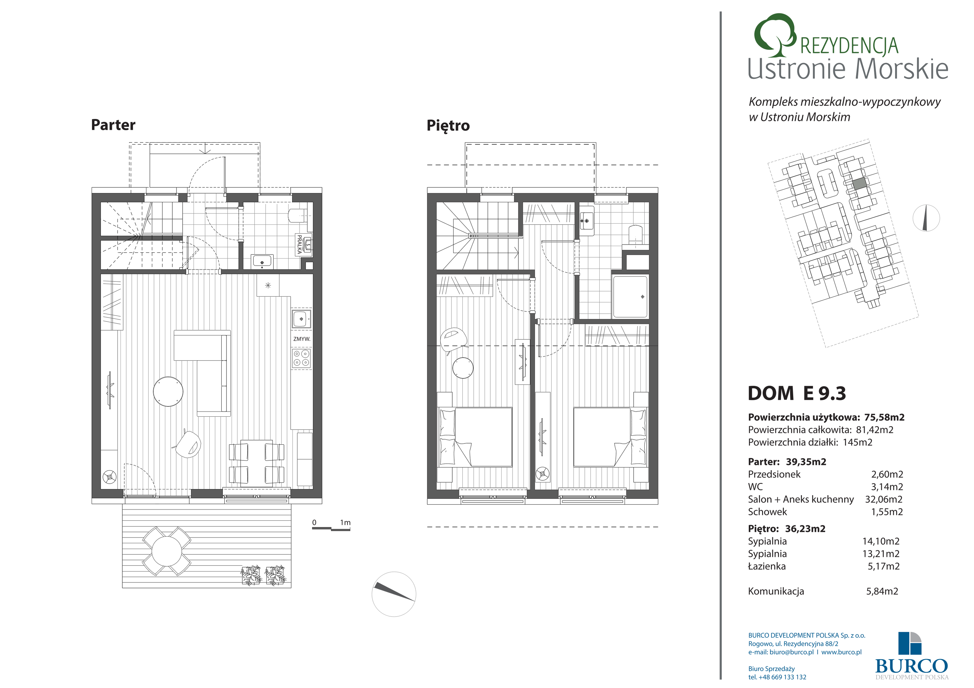 Dom i rezydencja 81,42 m², oferta nr E9.3, Rezydencja Ustronie Morskie - domy szeregowe z ogrodem i basenem, Ustronie Morskie, ul. Zachodnia-idx