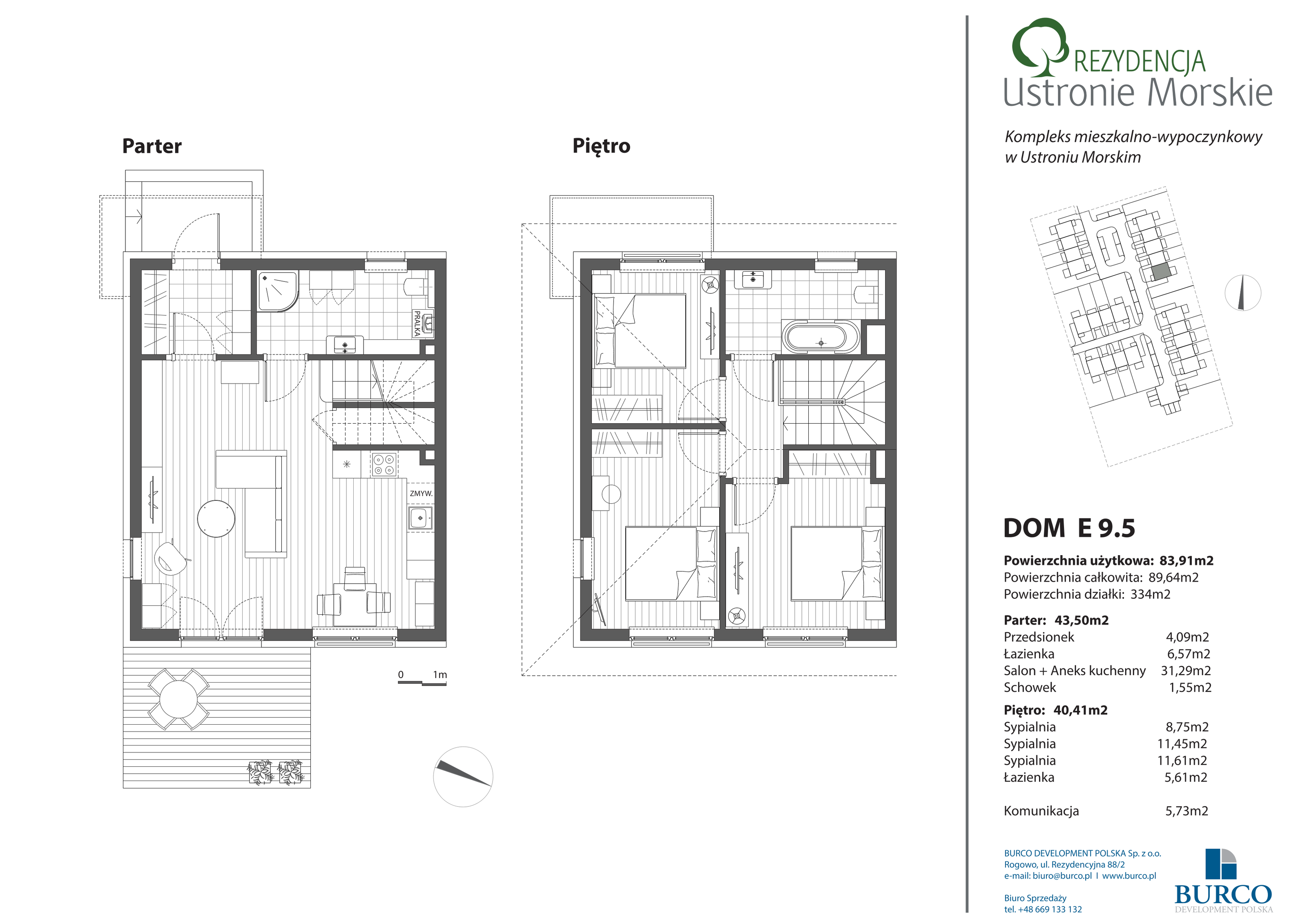 Dom i rezydencja 89,64 m², oferta nr E9.5, Rezydencja Ustronie Morskie - domy szeregowe z ogrodem i basenem, Ustronie Morskie, ul. Zachodnia-idx