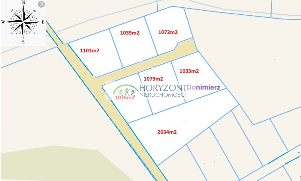 Działka 1 101,00 m², oferta nr , 5260/260/OGS, Donimierz-idx