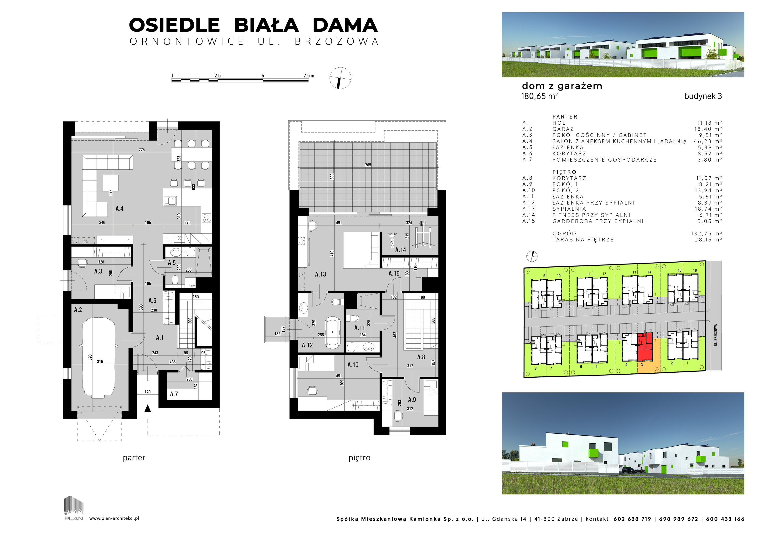 Dom 180,65 m², oferta nr 3, Osiedle Biała Dama, Ornontowice, ul. Brzozowa-idx