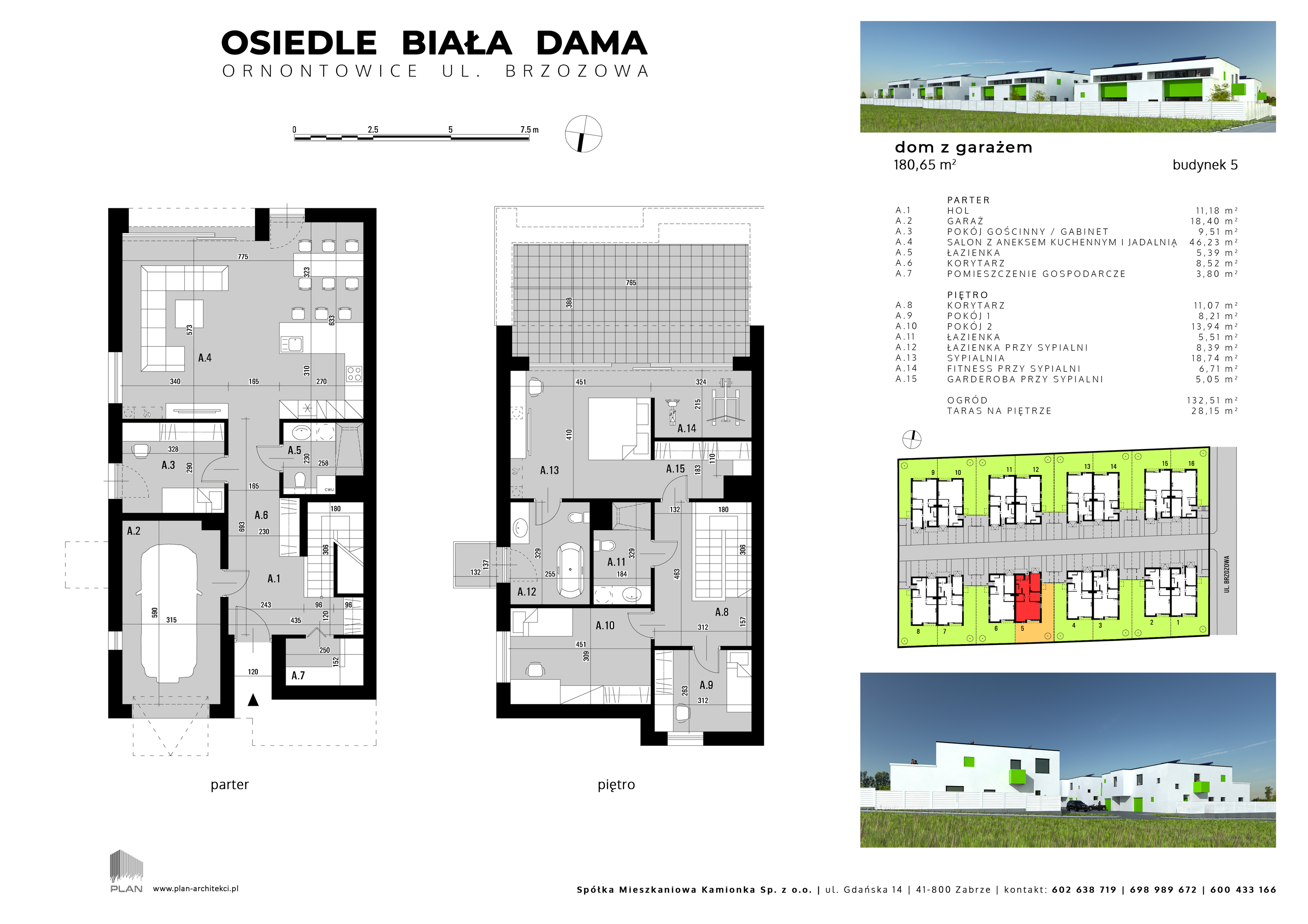 Dom 180,65 m², oferta nr 5, Osiedle Biała Dama, Ornontowice, ul. Brzozowa-idx