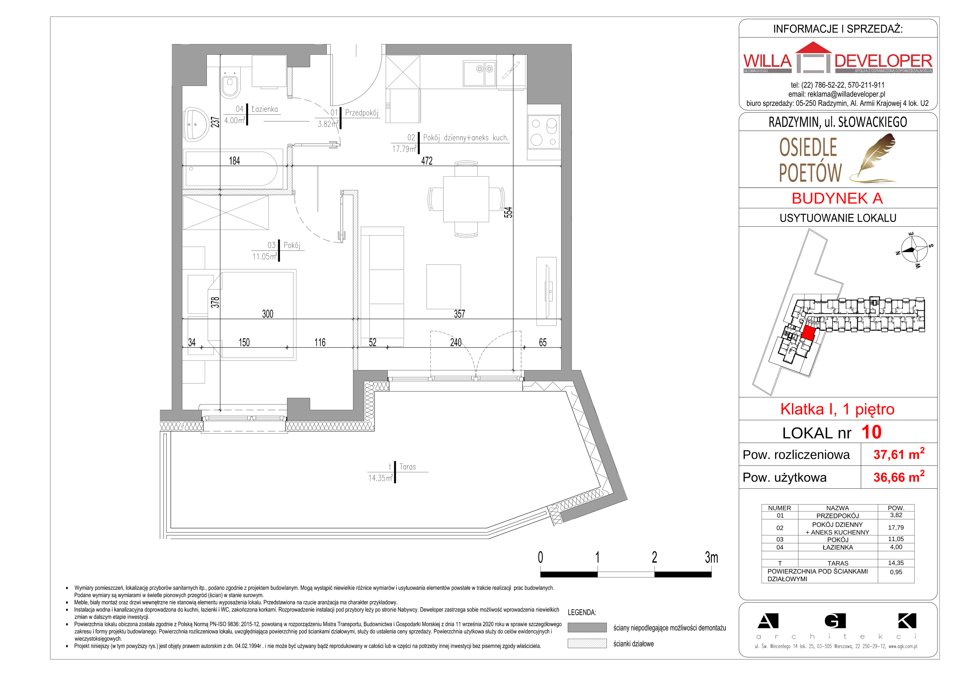 Mieszkanie 36,66 m², piętro 1, oferta nr 10, Osiedle Poetów, Radzymin, ul. Słowackiego-idx