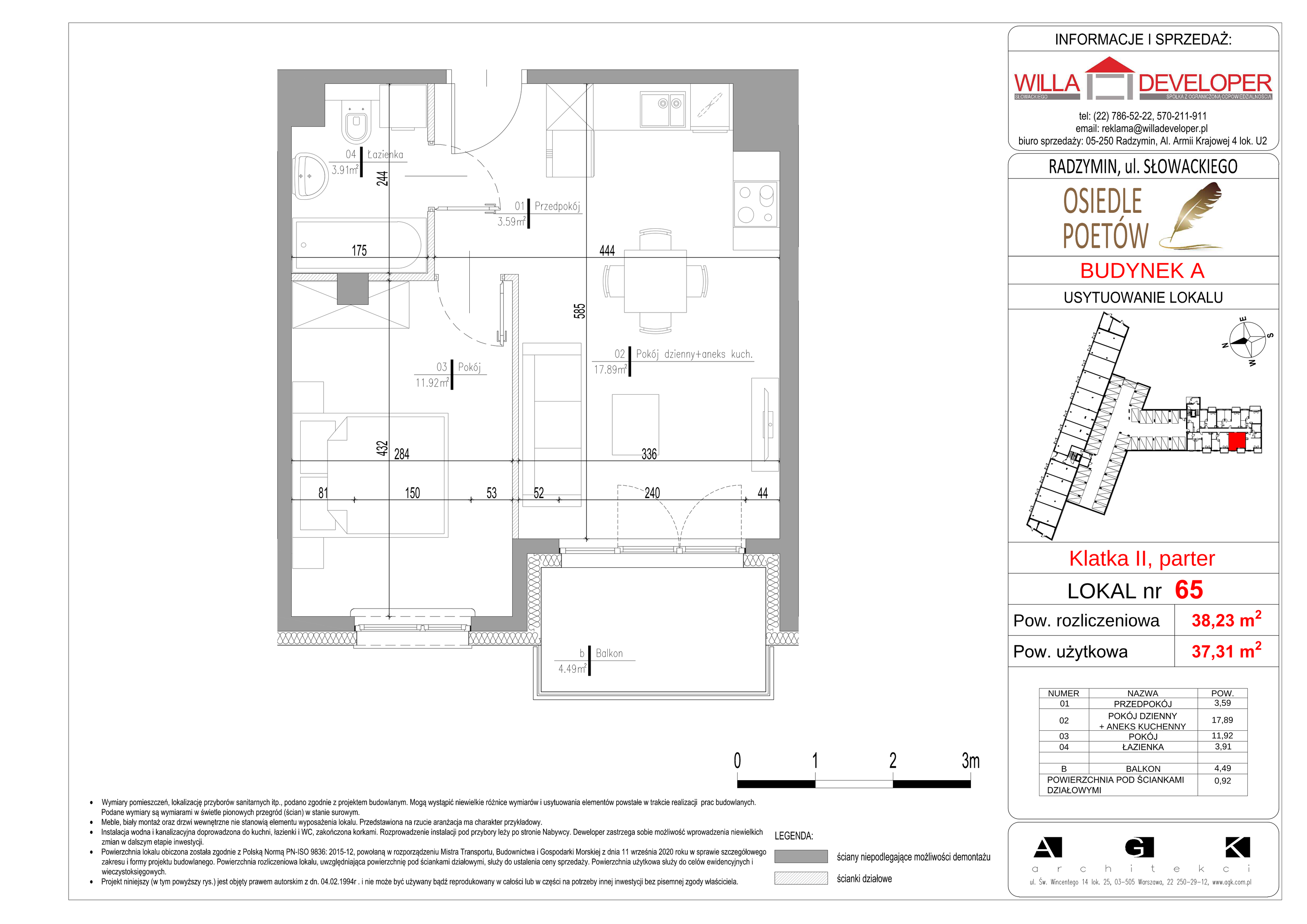 Mieszkanie 37,31 m², parter, oferta nr 65, Osiedle Poetów, Radzymin, ul. Słowackiego-idx