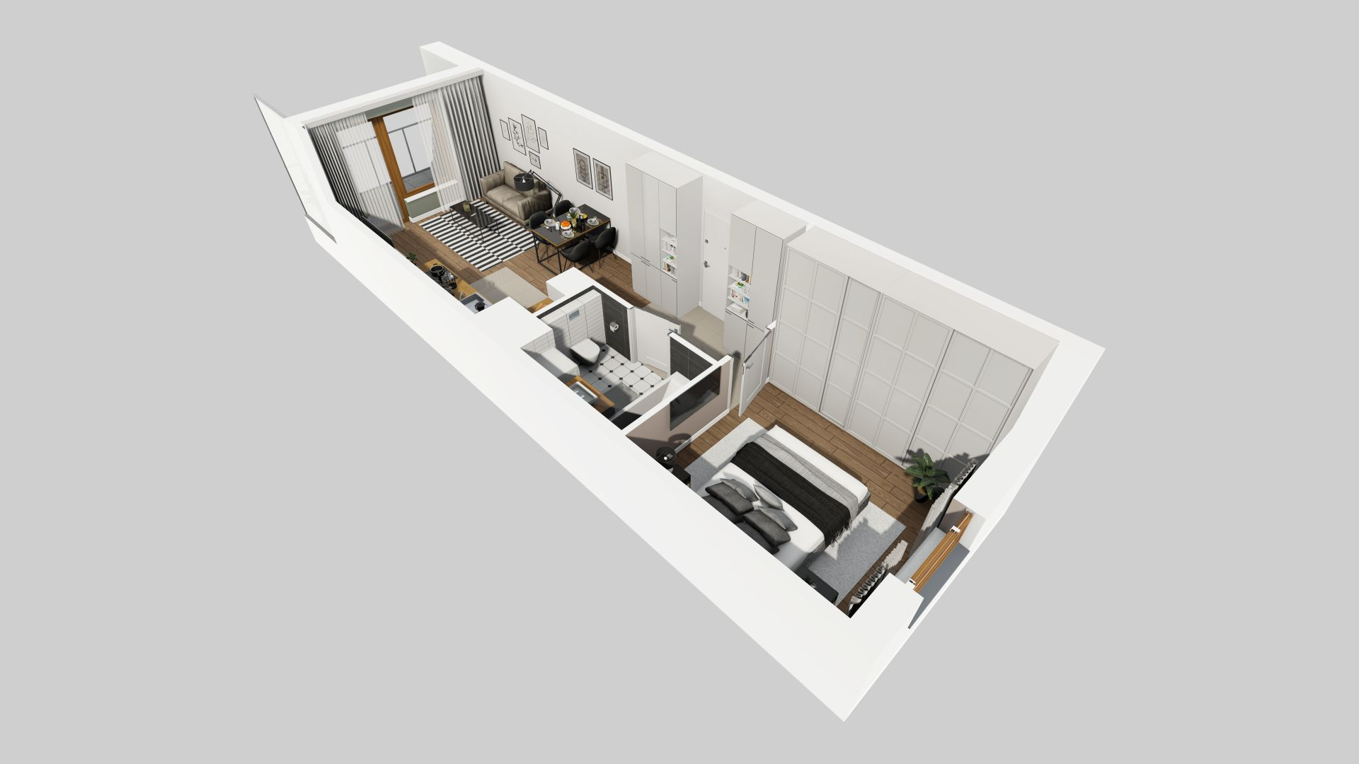 Mieszkanie 44,06 m², piętro 2, oferta nr A/25, Apartamenty Literacka, Warszawa, Bielany, Piaski, ul. Literacka-idx