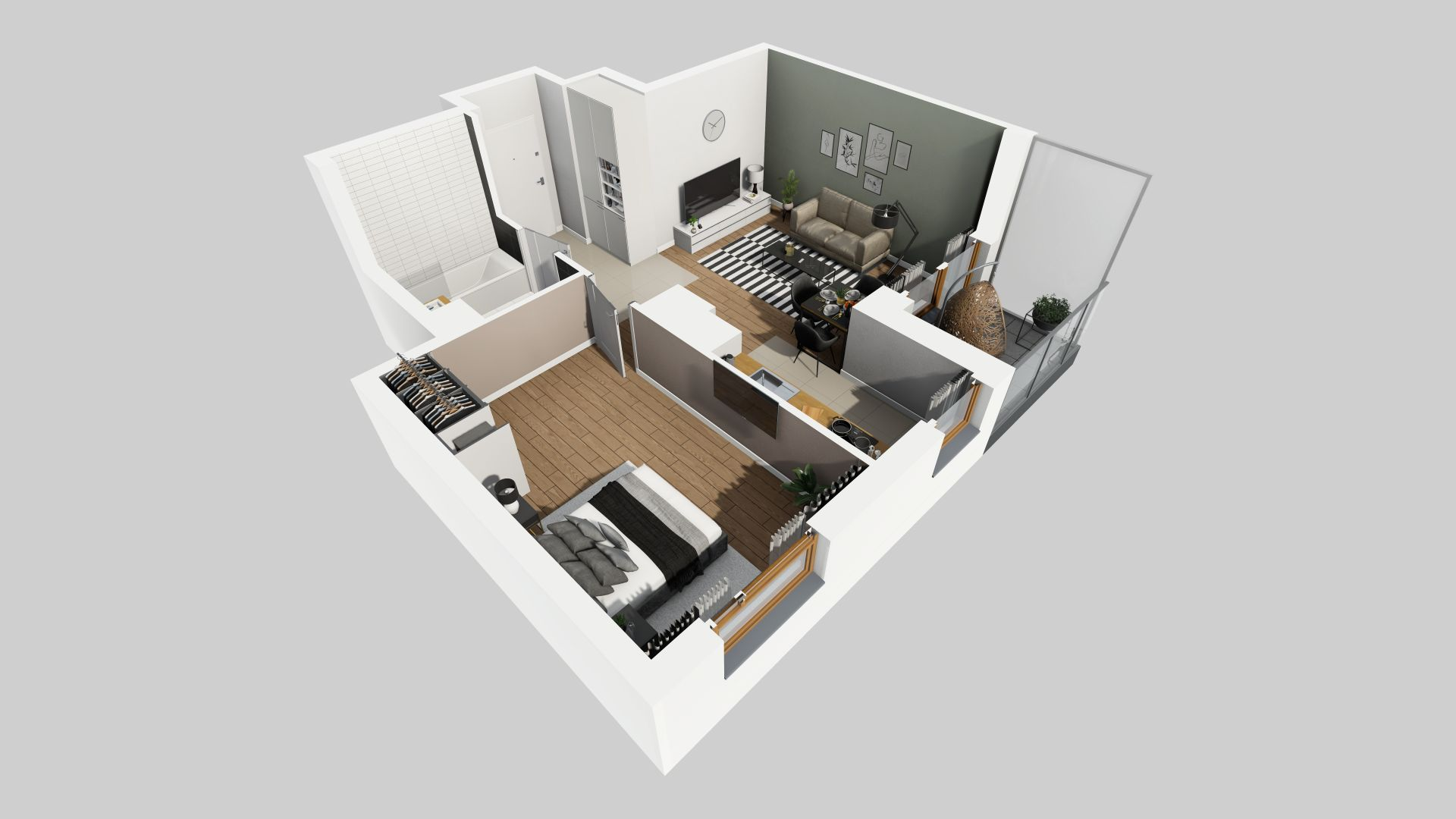 Mieszkanie 43,95 m², piętro 1, oferta nr A/3, Apartamenty Literacka, Warszawa, Bielany, Piaski, ul. Literacka-idx