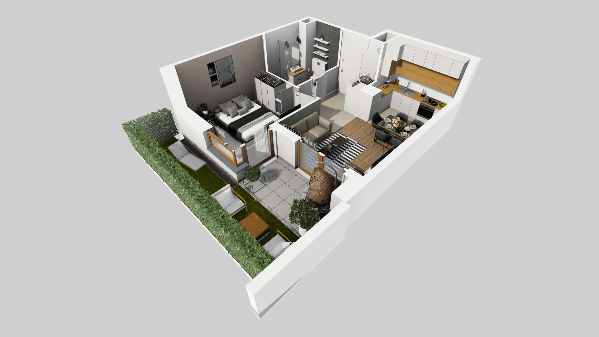 Mieszkanie 36,50 m², parter, oferta nr B/1, Apartamenty Literacka, Warszawa, Bielany, Piaski, ul. Literacka-idx