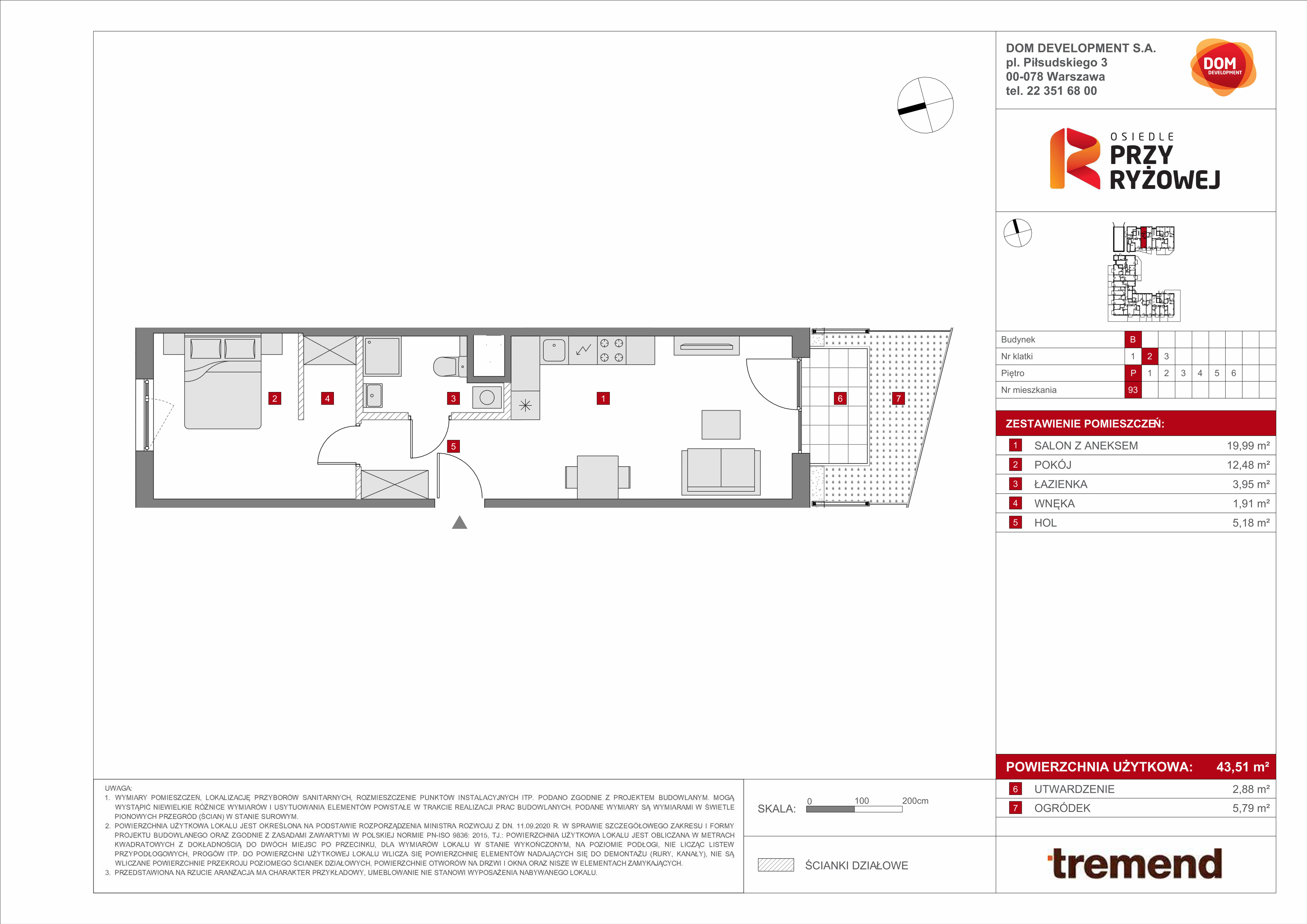 Mieszkanie 43,51 m², parter, oferta nr B/93, Osiedle przy Ryżowej, Warszawa, Ursus, Skorosze, ul. Ryżowa 62-idx