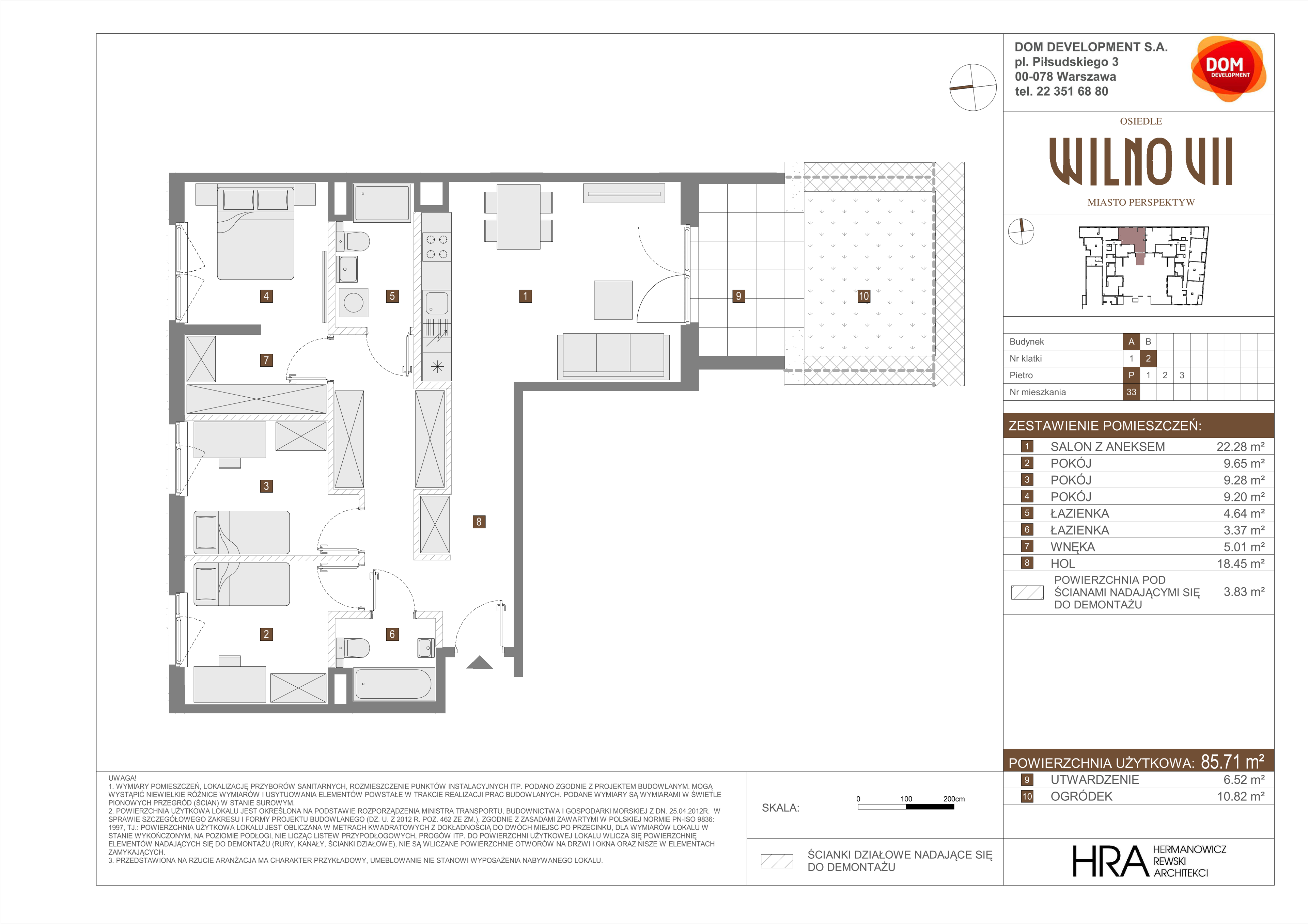 Mieszkanie 85,71 m², parter, oferta nr A/33, Osiedle Wilno, Warszawa, Targówek, Elsnerów, ul. Wierna-idx