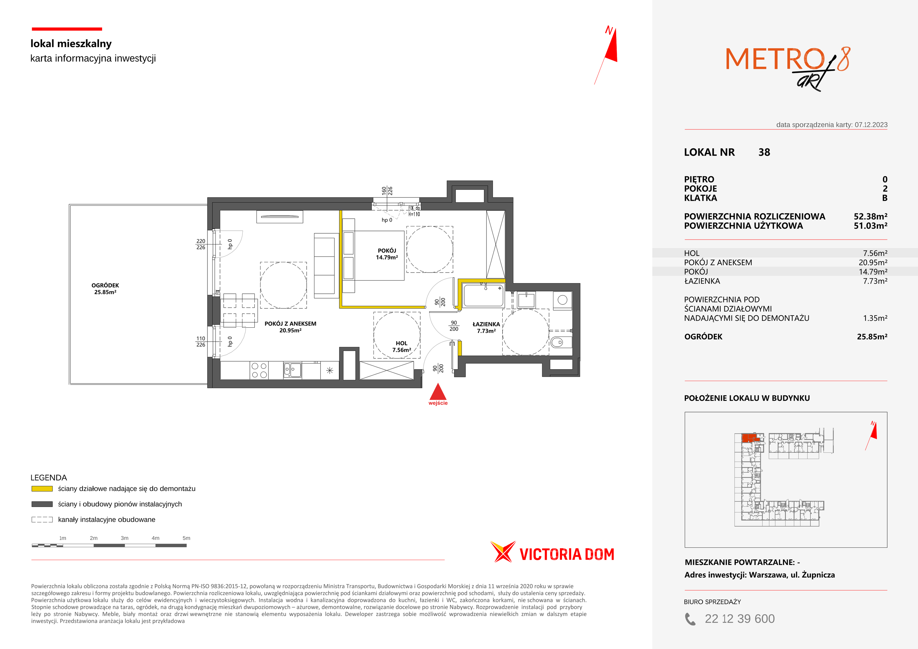 Mieszkanie 52,38 m², parter, oferta nr VIII/38, Metro Art 8, Warszawa, Praga Południe, Kamionek, ul. Żupnicza-idx