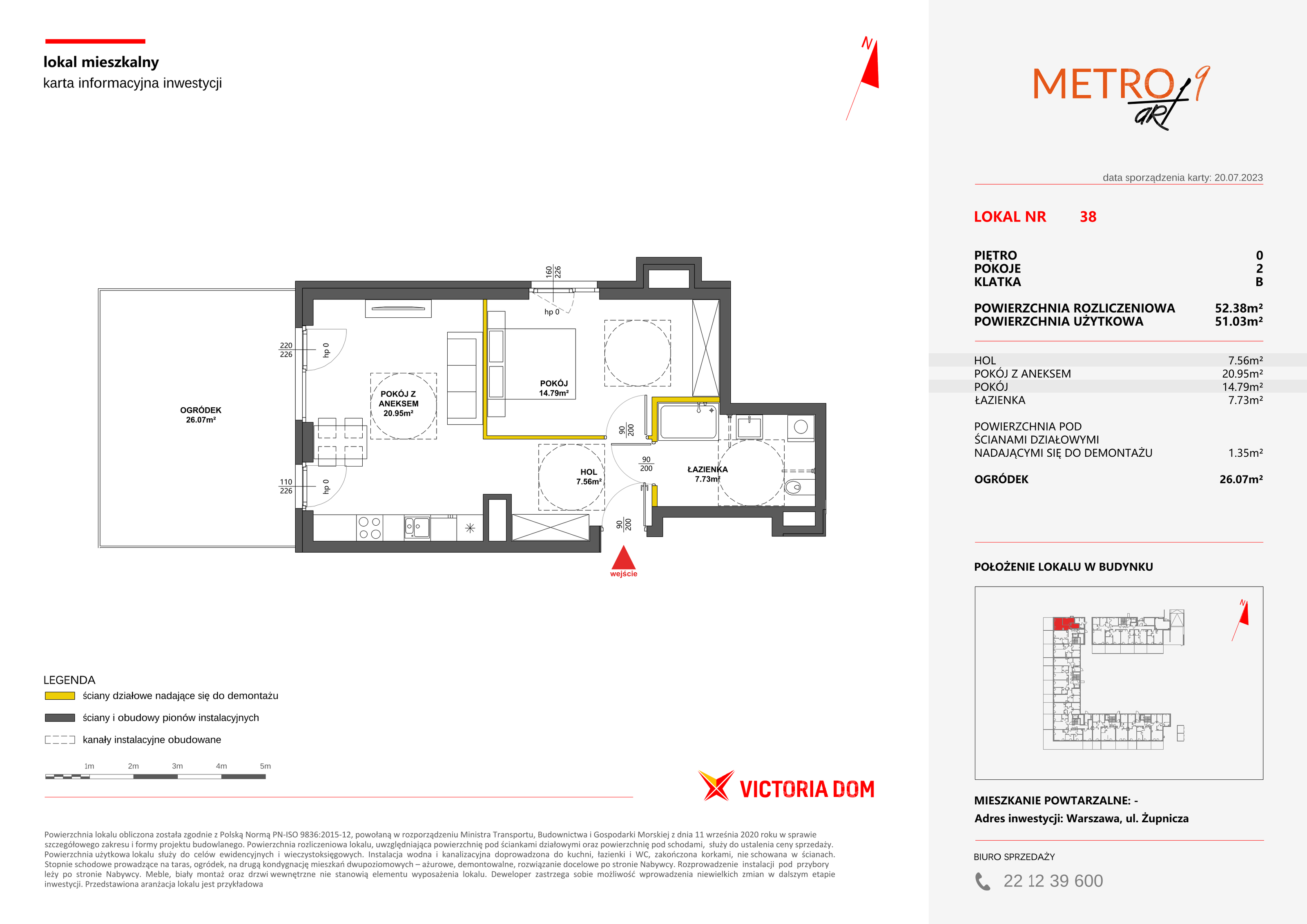 Mieszkanie 52,38 m², parter, oferta nr IX/38, Metro Art, Warszawa, Praga Południe, Kamionek, ul. Żupnicza-idx