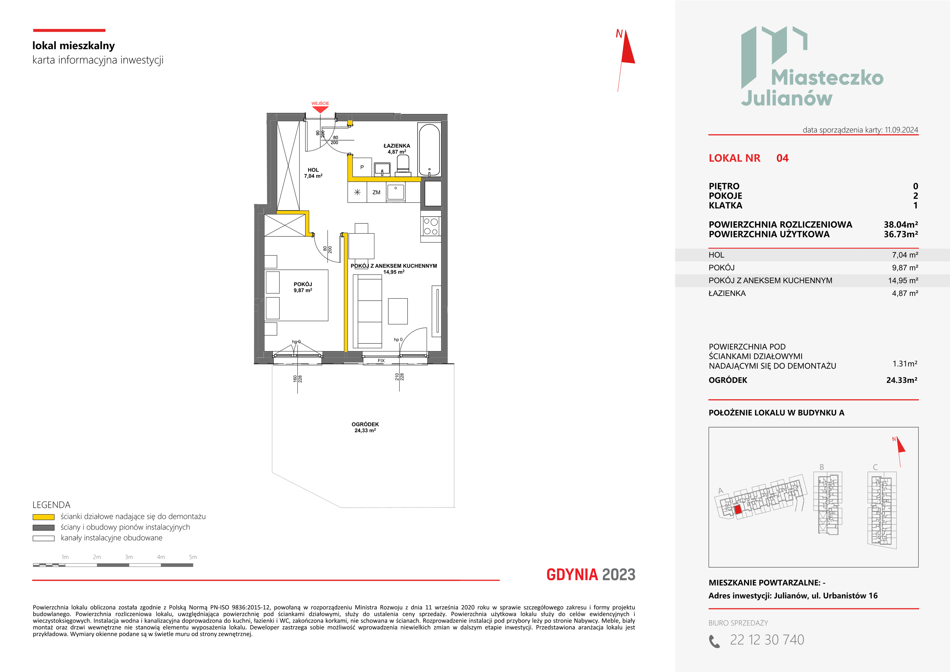 Mieszkanie 38,04 m², parter, oferta nr A-4, Miasteczko Julianów, Julianów, ul. Urbanistów-idx