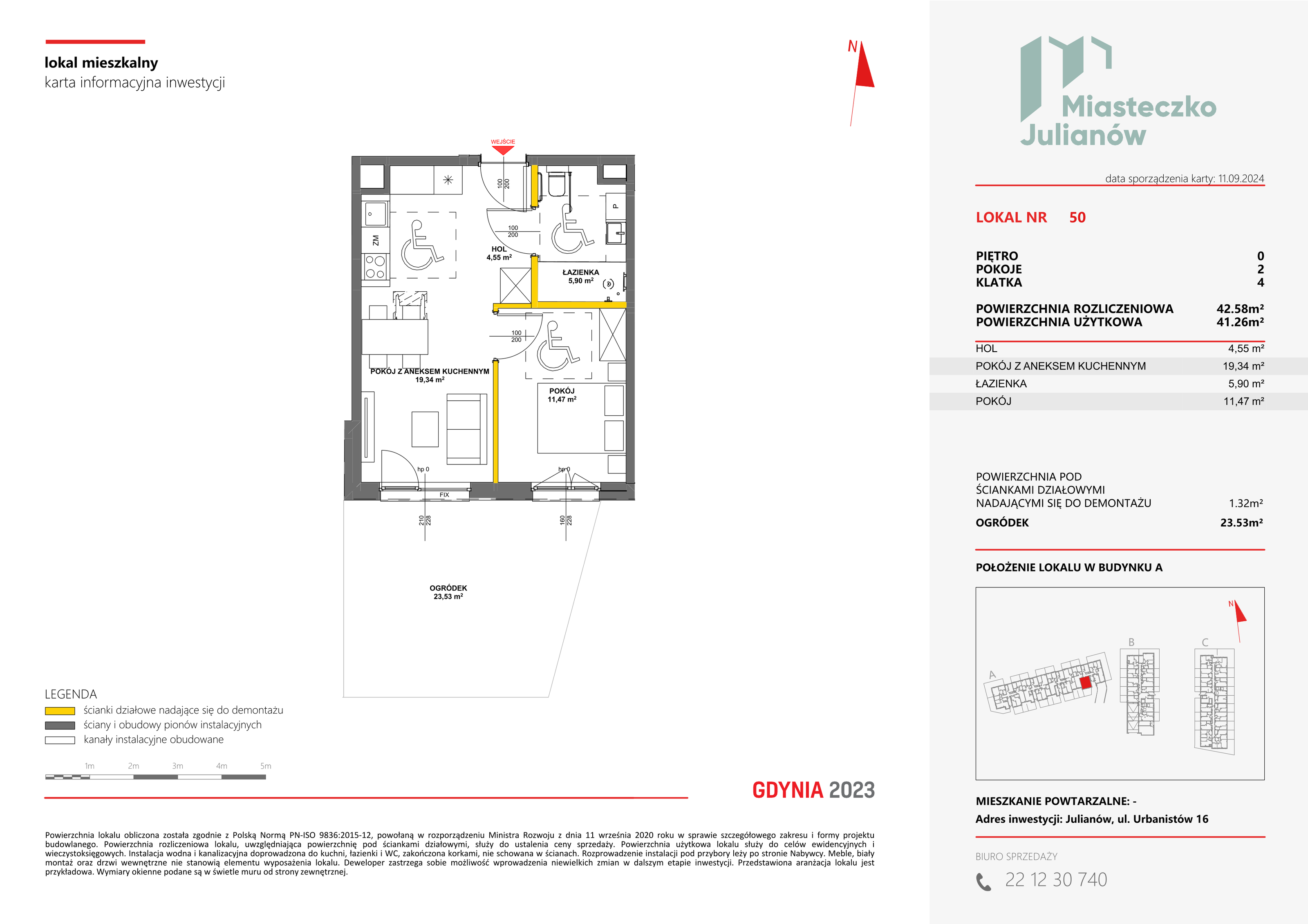 Mieszkanie 42,58 m², parter, oferta nr A-50, Miasteczko Julianów, Julianów, ul. Urbanistów-idx