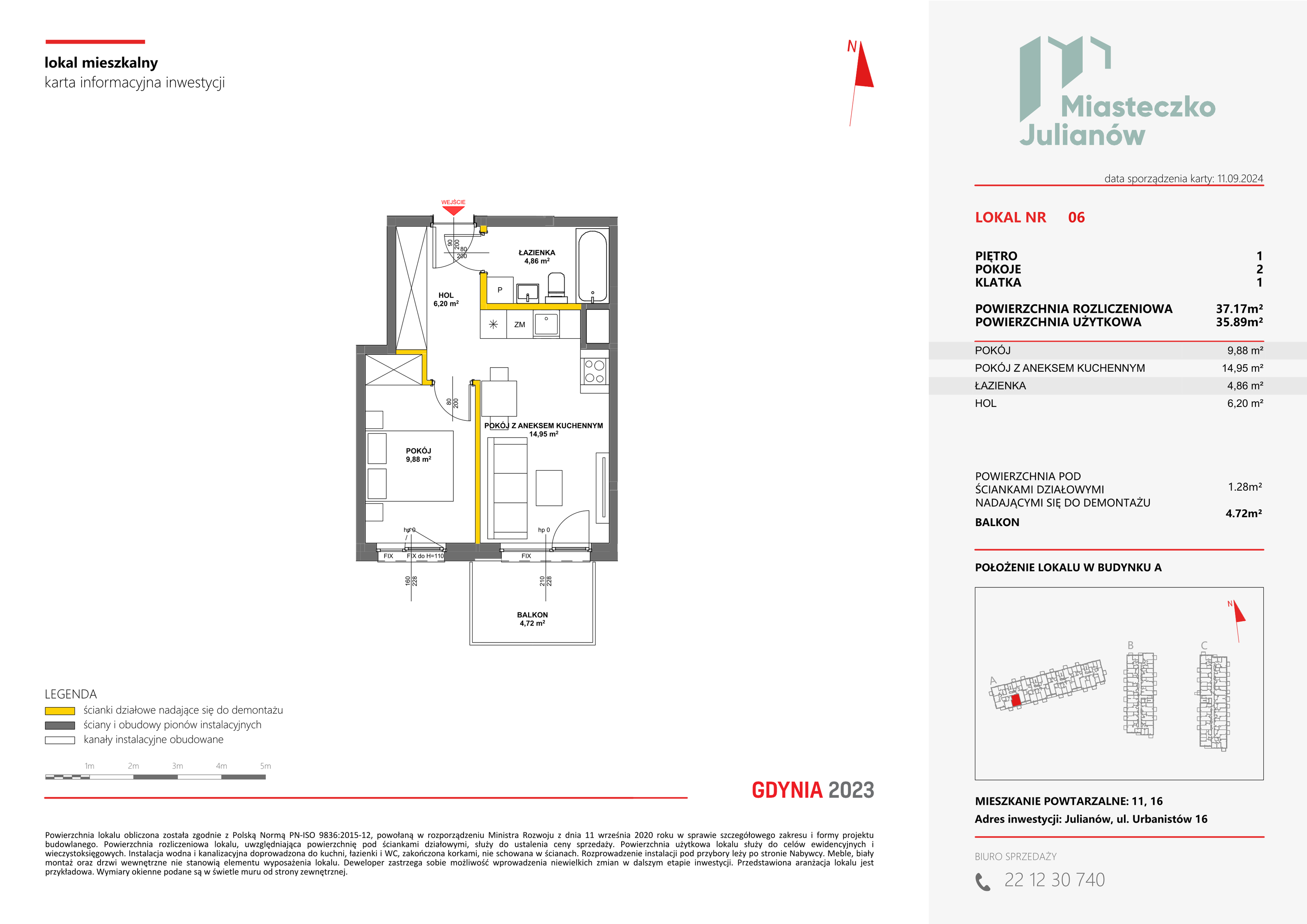 Mieszkanie 37,17 m², piętro 1, oferta nr A-6, Miasteczko Julianów, Julianów, ul. Urbanistów-idx