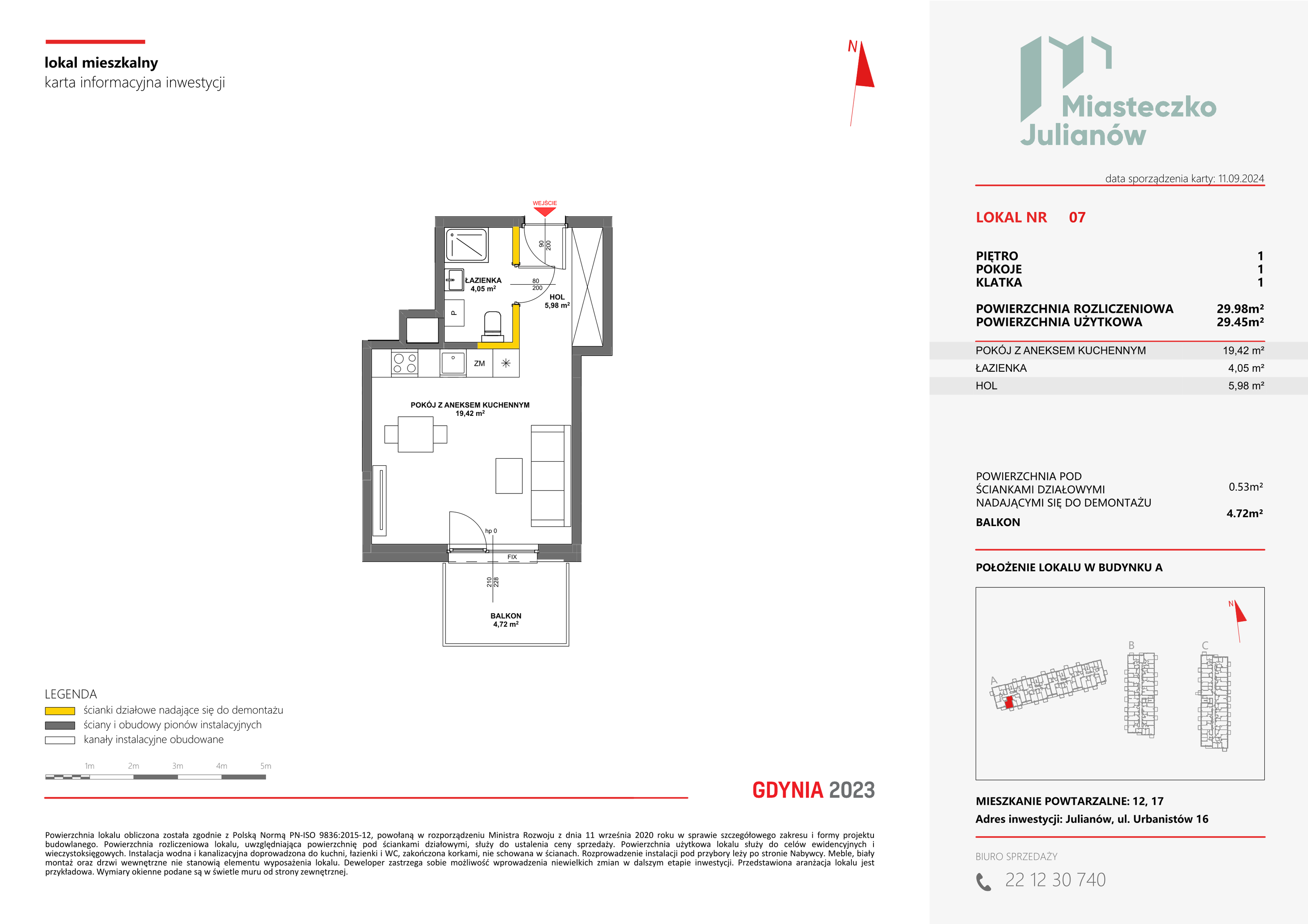 Mieszkanie 30,10 m², piętro 1, oferta nr A-7, Miasteczko Julianów, Julianów, ul. Urbanistów-idx