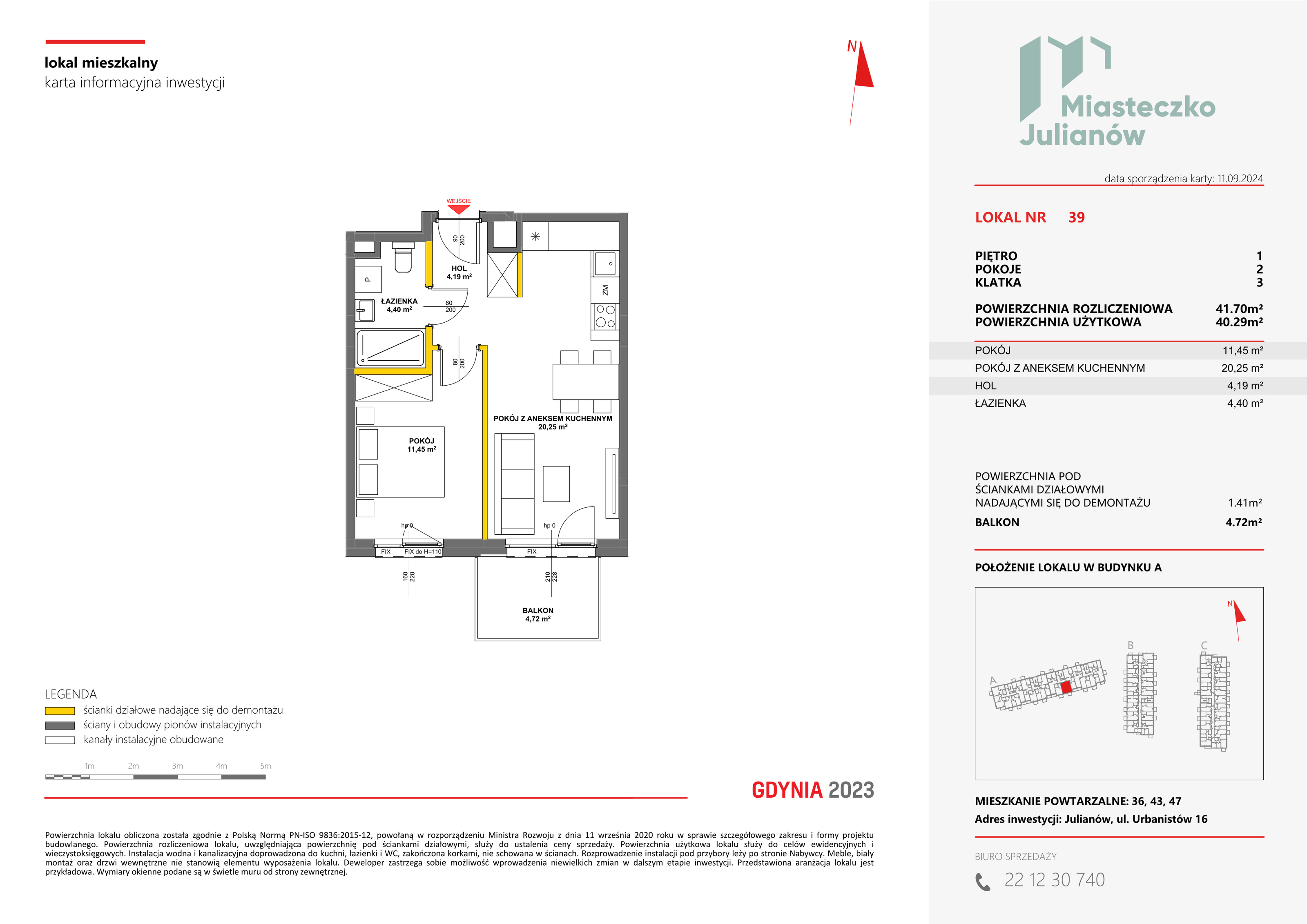 Mieszkanie 41,70 m², piętro 1, oferta nr A-39, Miasteczko Julianów, Julianów, ul. Urbanistów-idx