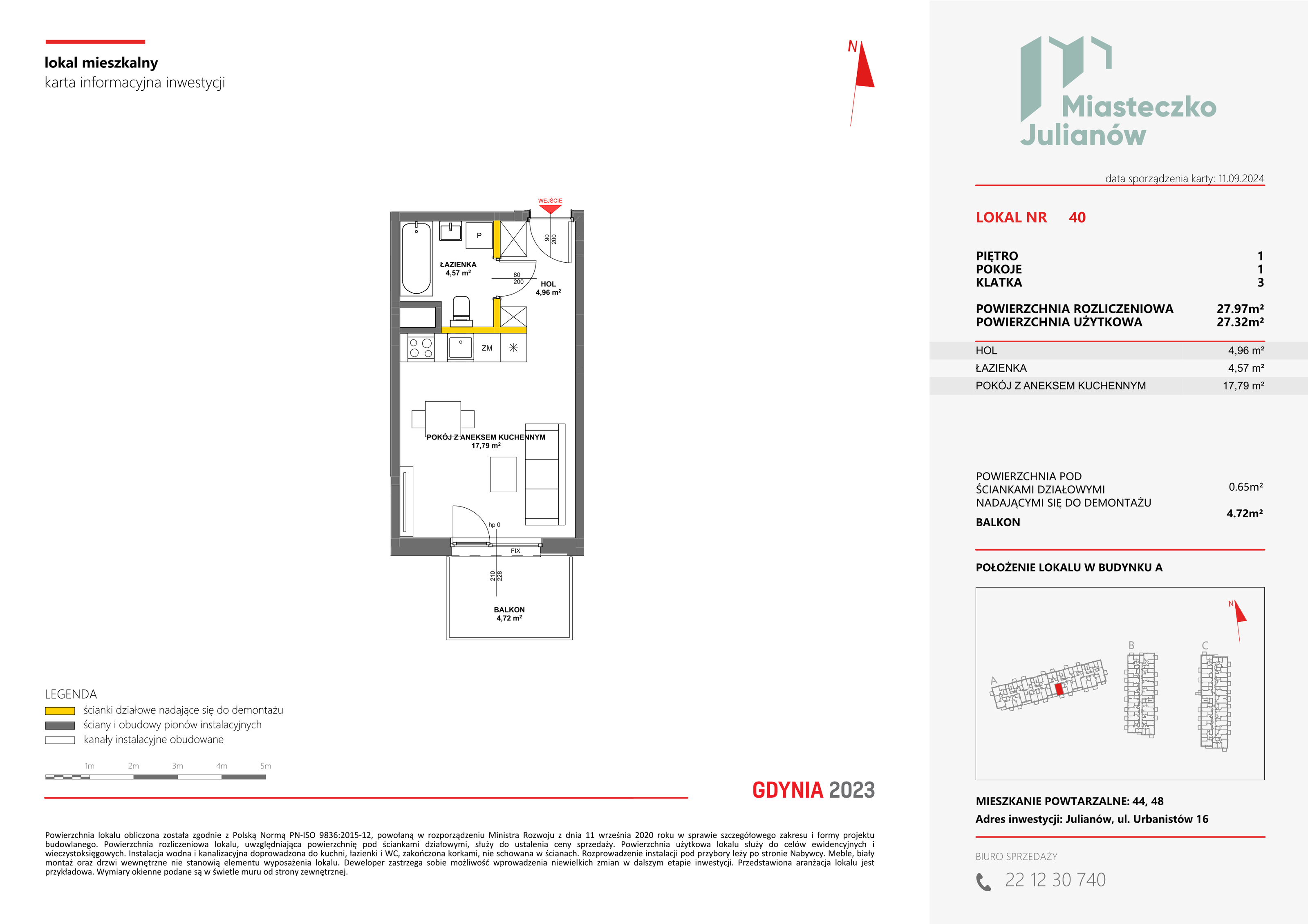 Mieszkanie 27,97 m², piętro 1, oferta nr A-40, Miasteczko Julianów, Julianów, ul. Urbanistów-idx