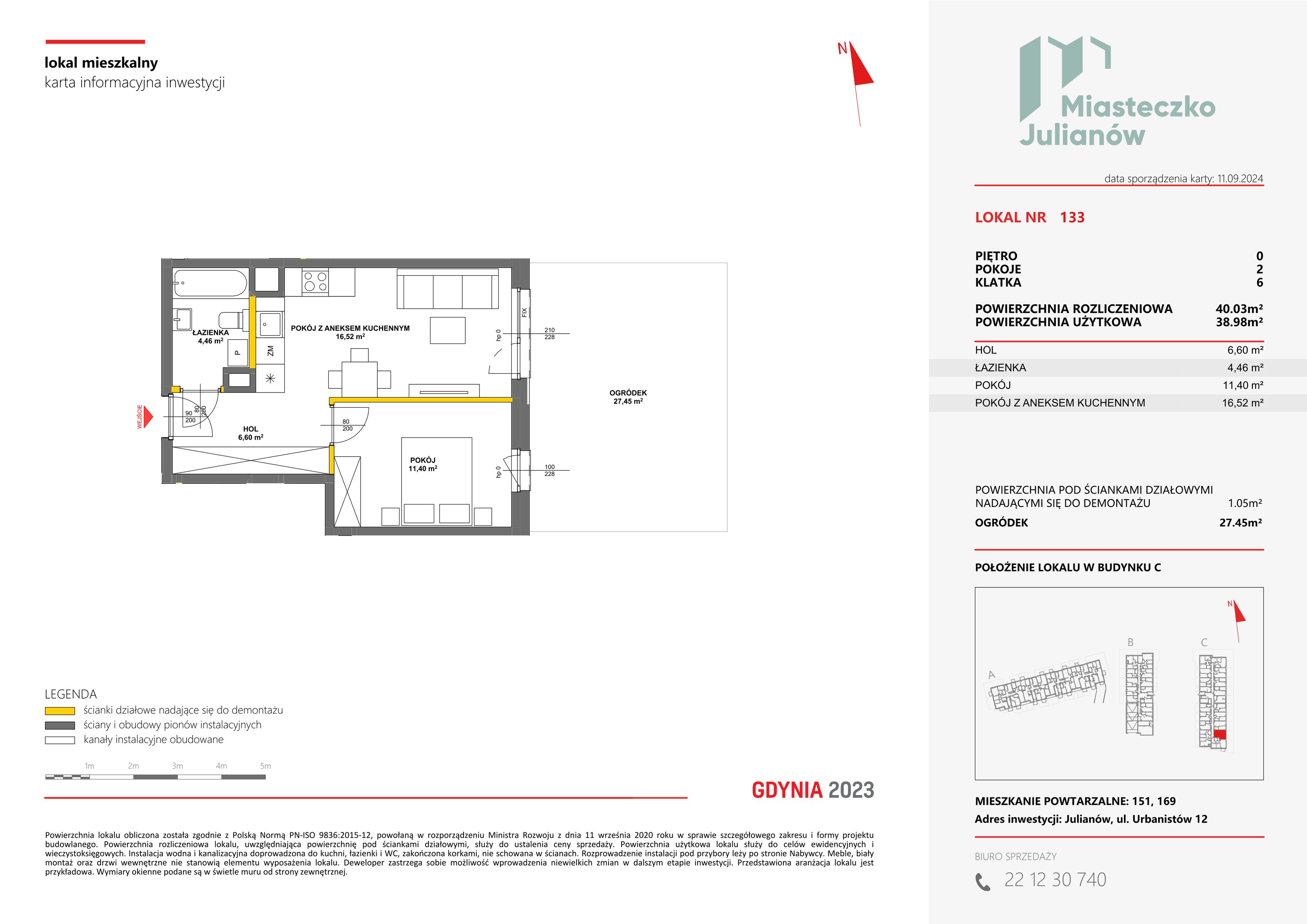 Mieszkanie 40,06 m², parter, oferta nr C-133, Miasteczko Julianów, Julianów, ul. Urbanistów-idx