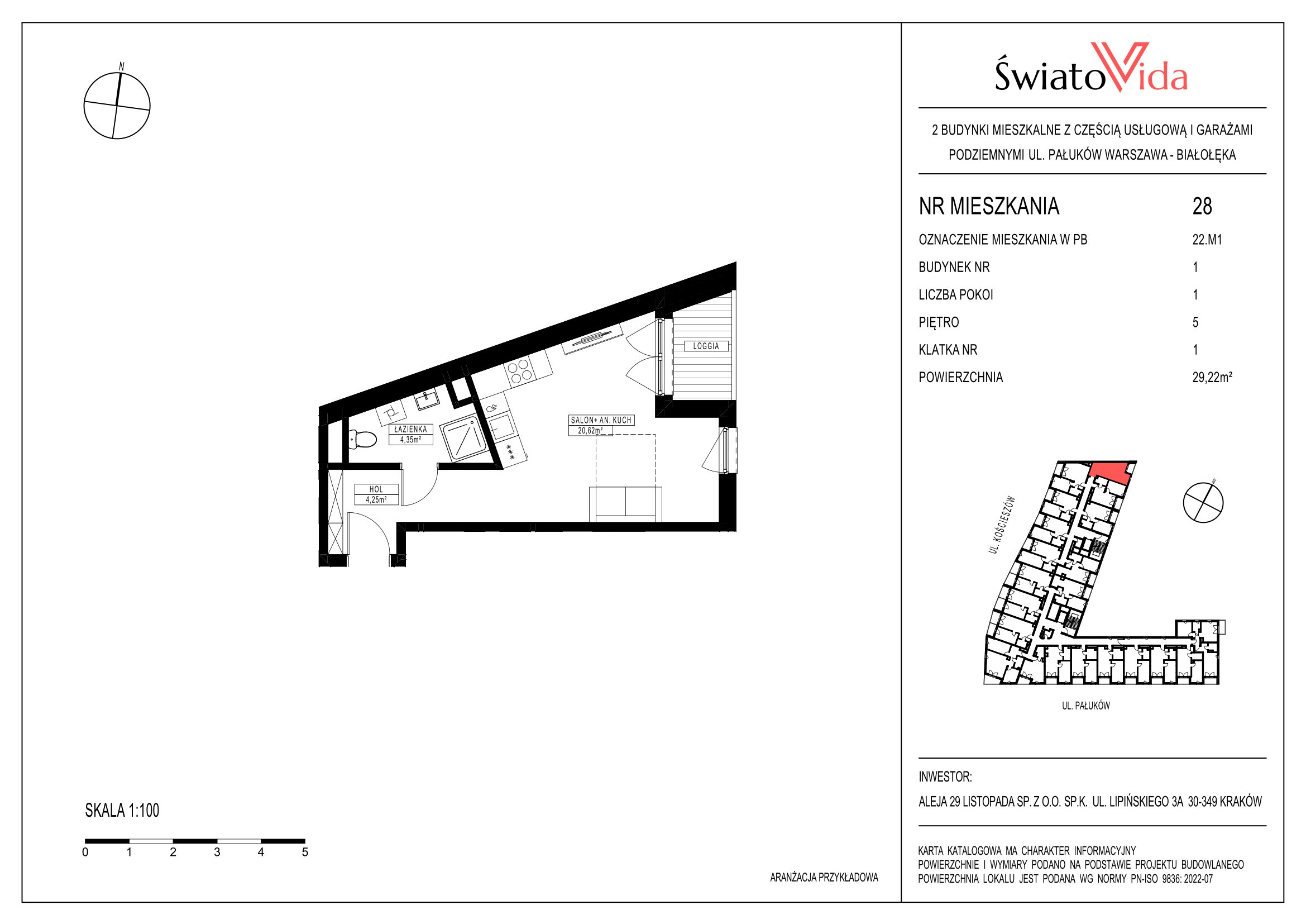 Mieszkanie 30,94 m², piętro 5, oferta nr 28, Osiedle ŚwiatoVida, Warszawa, Białołęka, Tarchomin, ul. Pałuków-idx