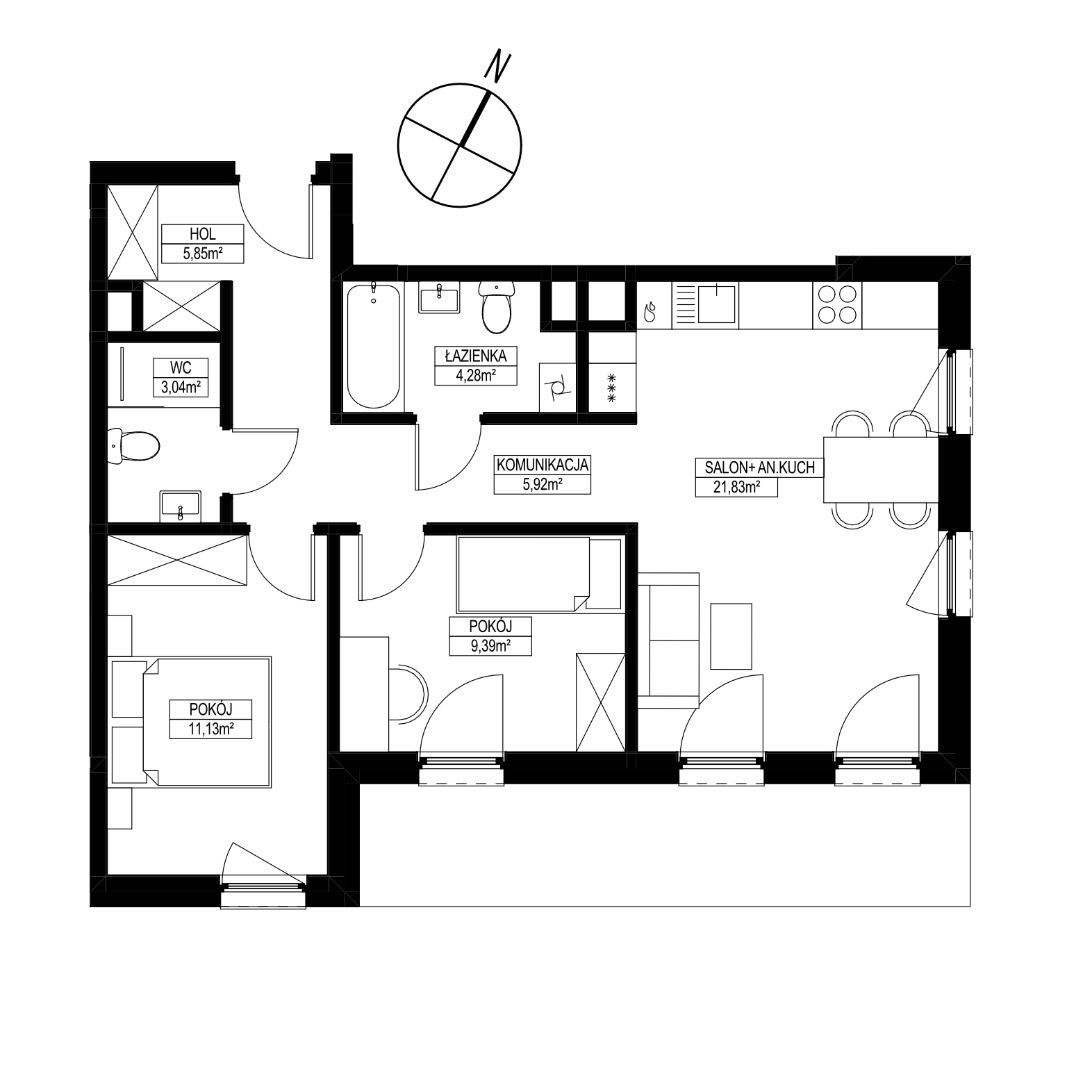 Mieszkanie 61,44 m², piętro 8, oferta nr B2/123, Osiedle ŚwiatoVida, Warszawa, Białołęka, Tarchomin, ul. Pałuków-idx