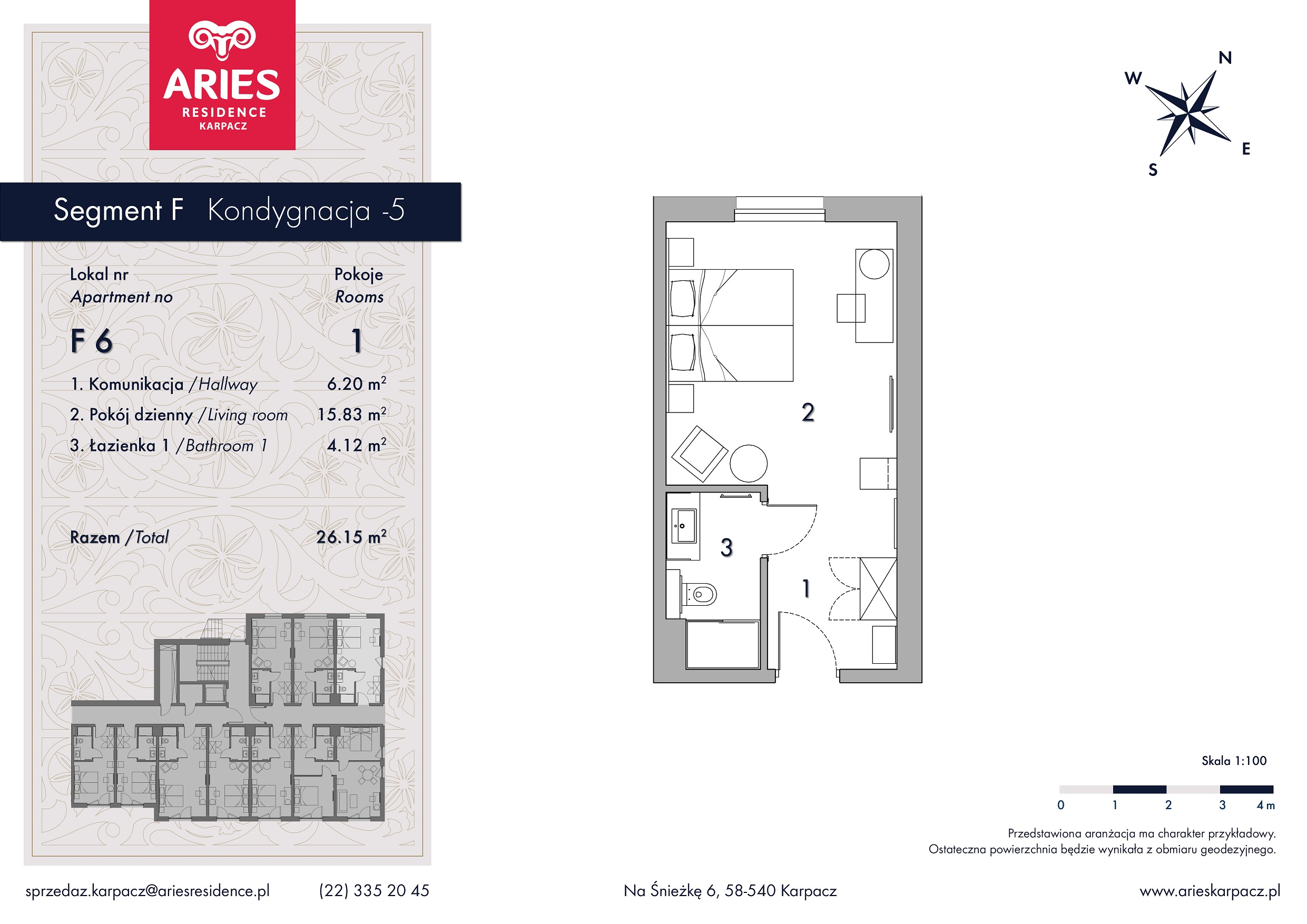 Lokal inwestycyjny 26,15 m², parter, oferta nr F06, Aries Residence Karpacz, Karpacz, ul. Na Śnieżkę 6-idx