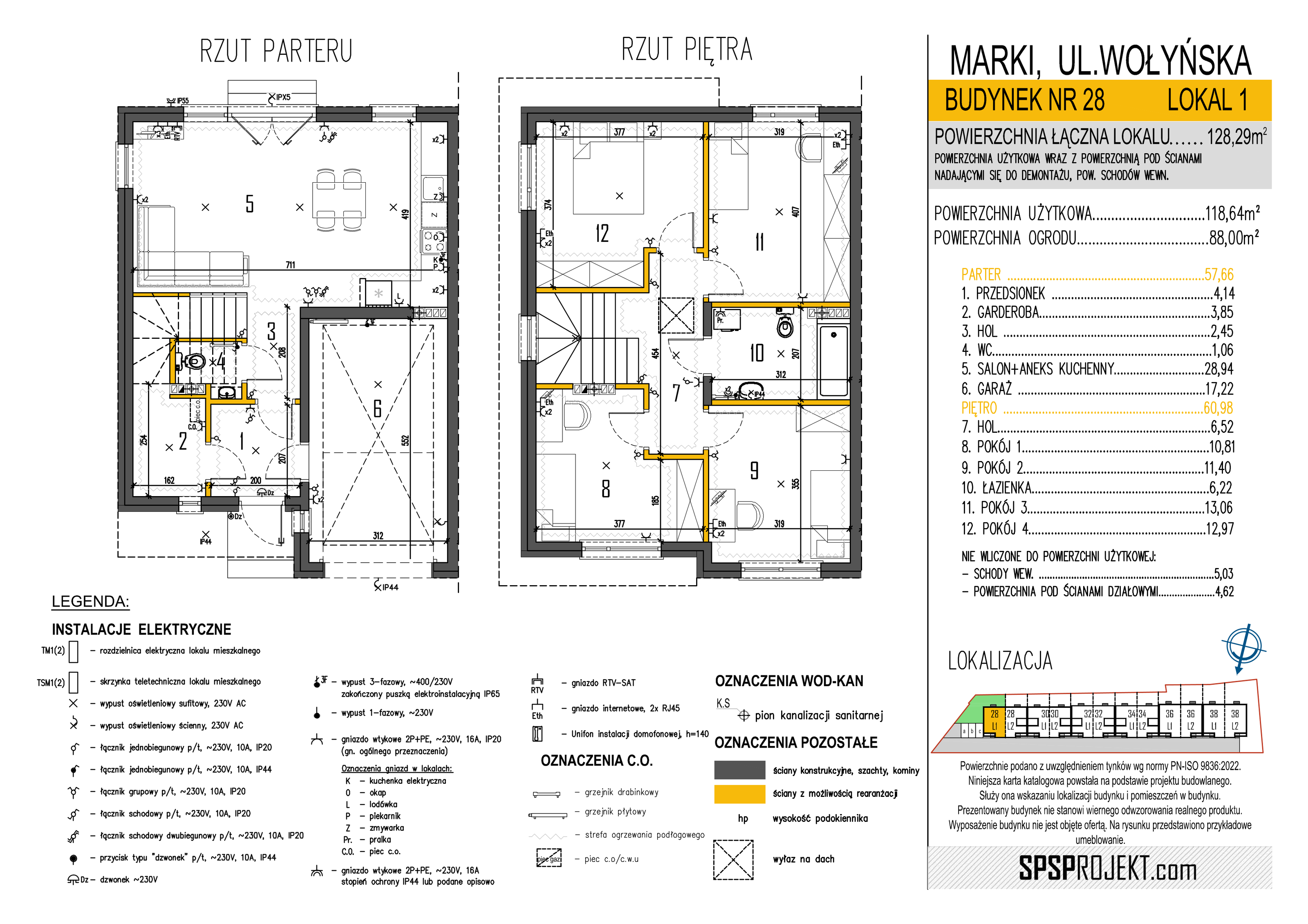 Dom 128,29 m², oferta nr 28/1, Osiedle Skrzetuskiego II, Marki, ul. Wołyńska 28-36-idx