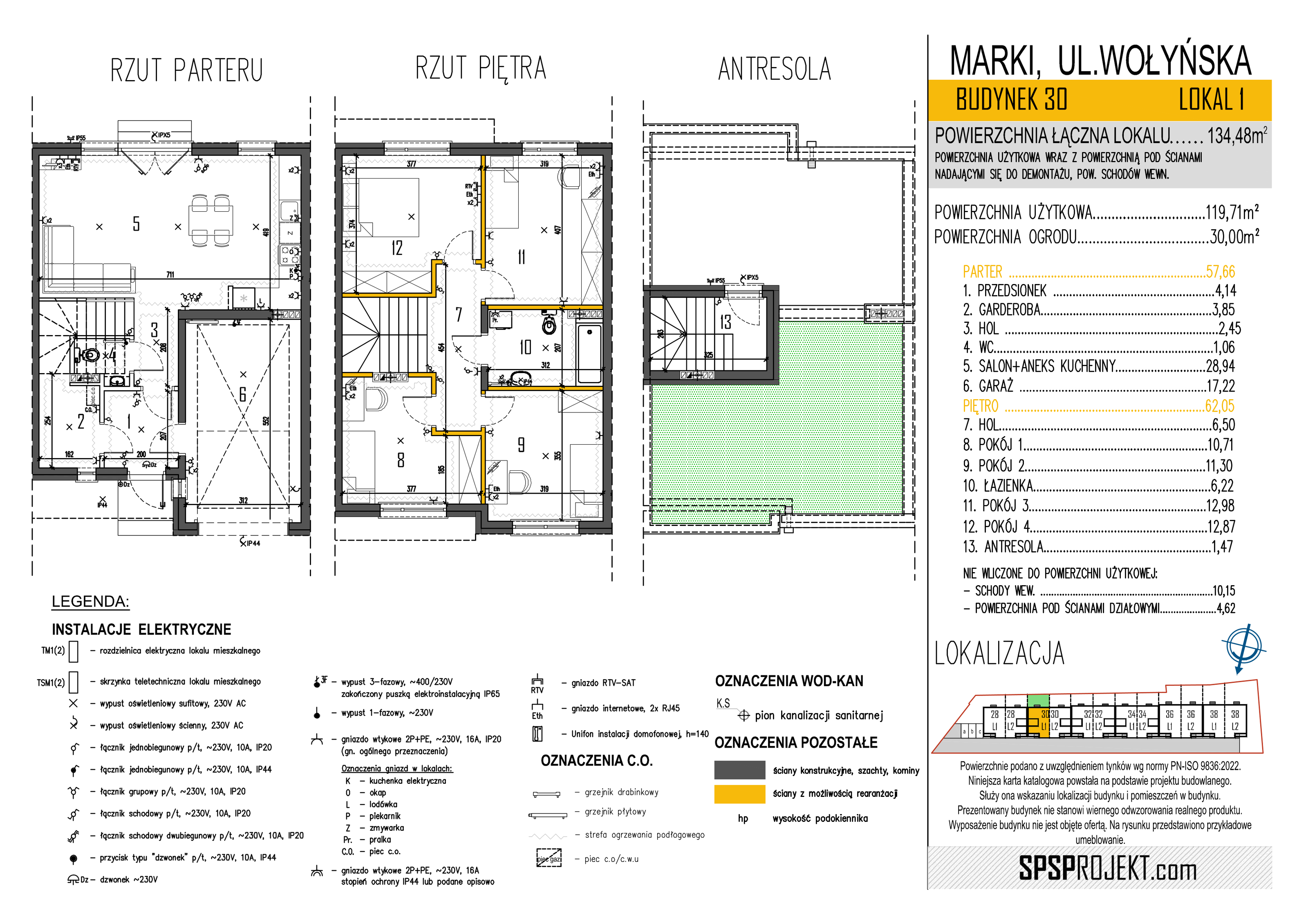 Dom 129,36 m², oferta nr 30/1, Osiedle Skrzetuskiego II, Marki, ul. Wołyńska 28-36-idx