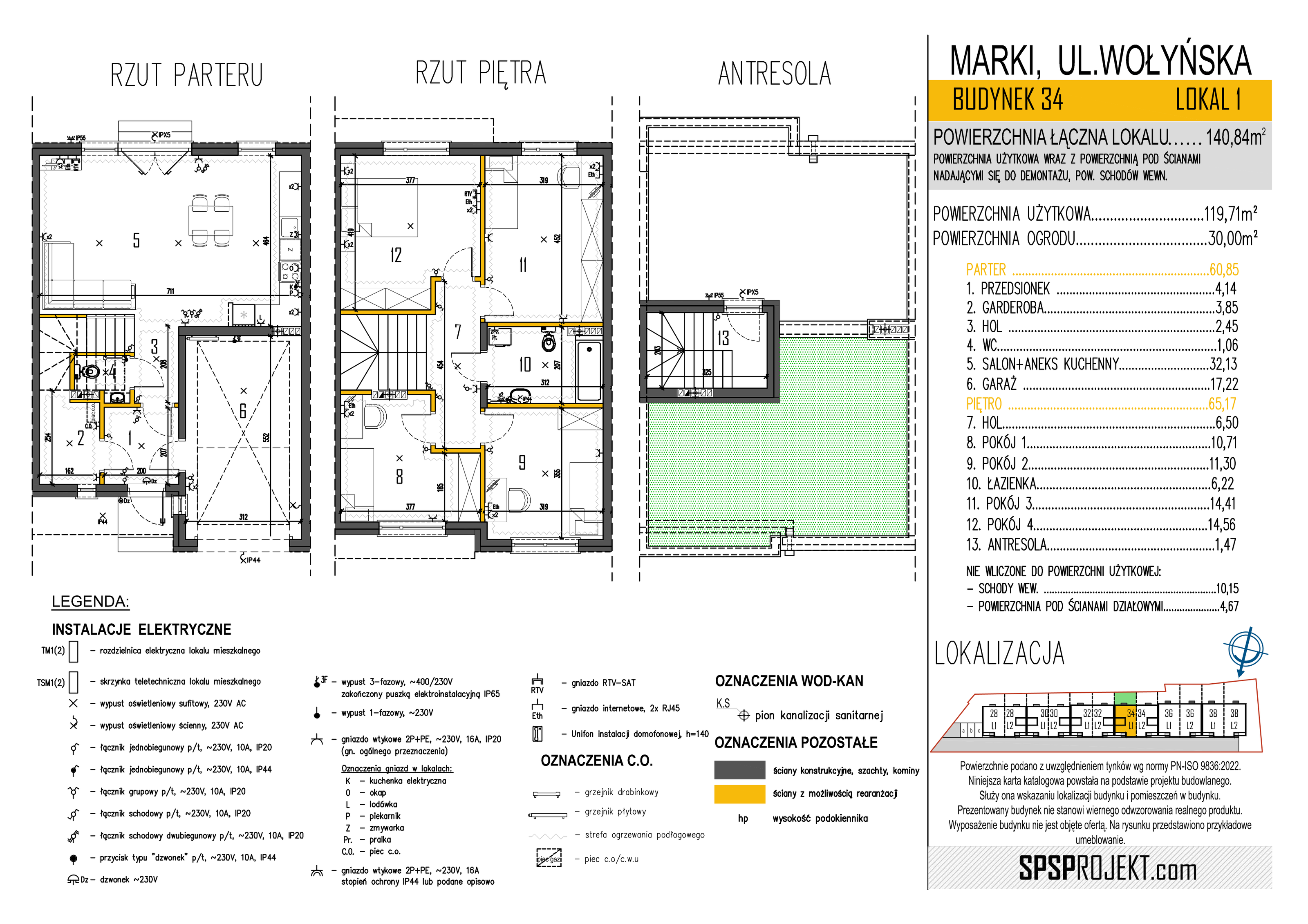 Dom 135,72 m², oferta nr 34/1, Osiedle Skrzetuskiego II, Marki, ul. Wołyńska 28-36-idx