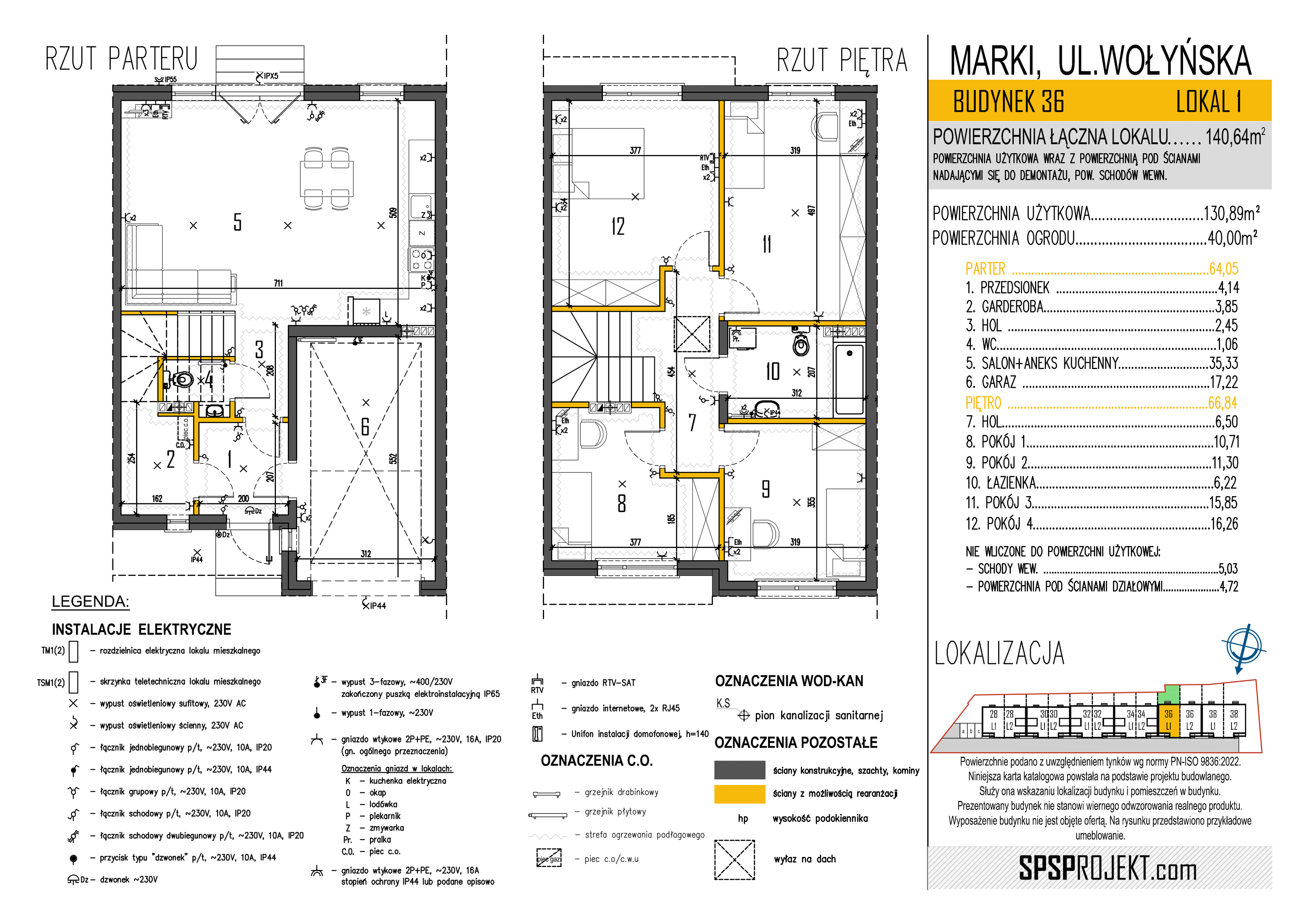 Dom 140,64 m², oferta nr 36/1, Osiedle Skrzetuskiego II, Marki, ul. Wołyńska 28-36-idx