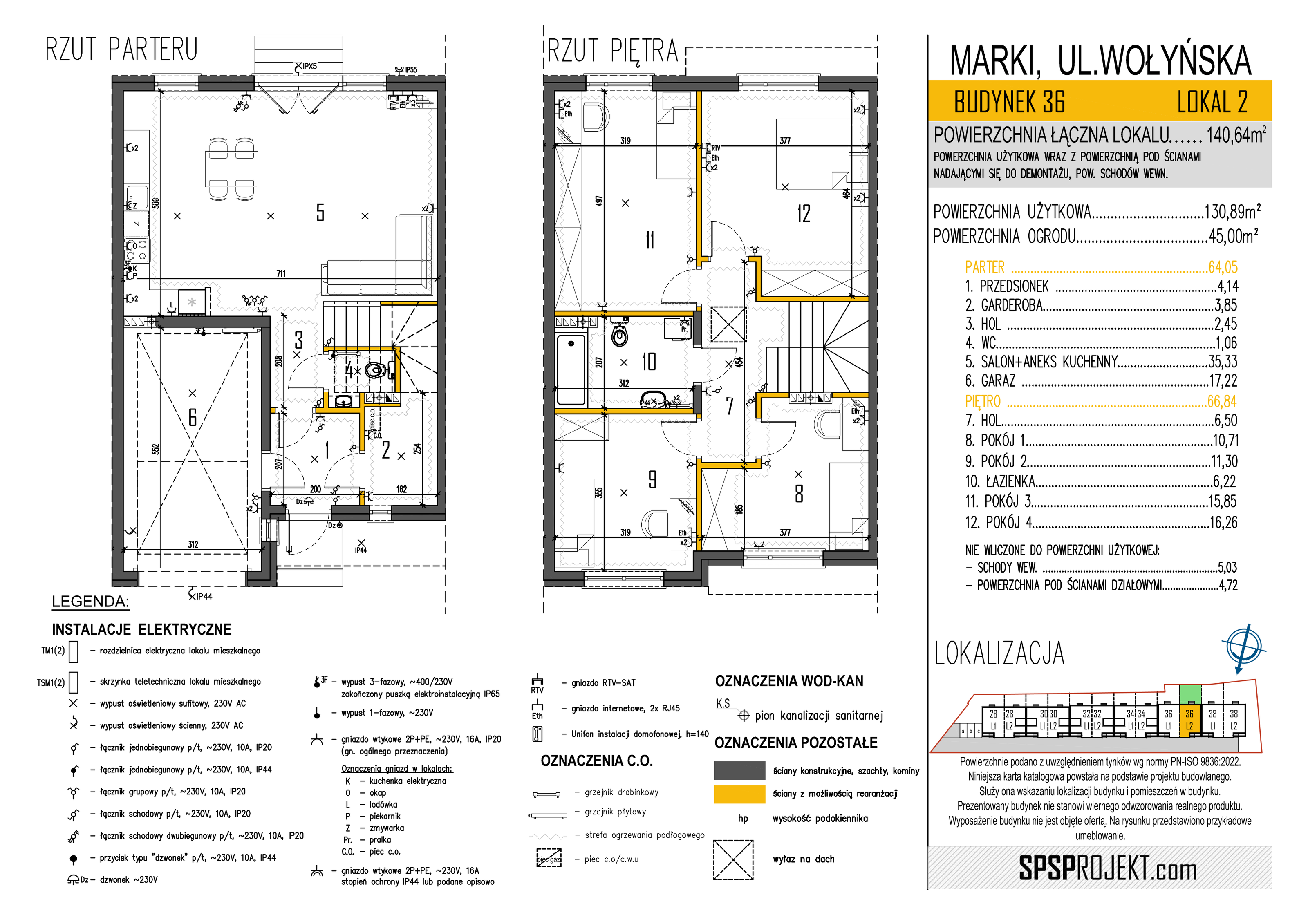 Dom 140,64 m², oferta nr 36/2, Osiedle Skrzetuskiego II, Marki, ul. Wołyńska 28-36-idx