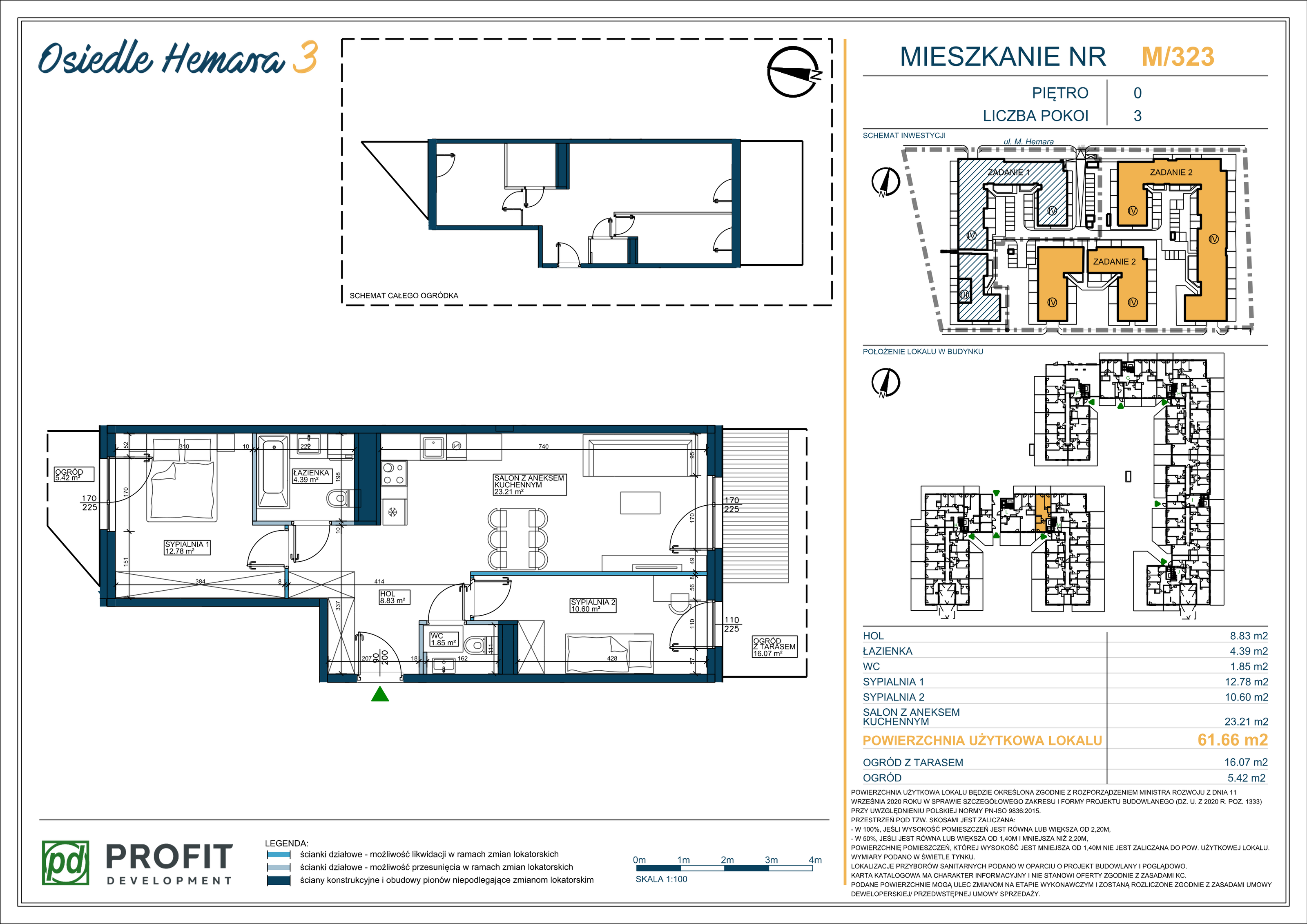 Mieszkanie 61,66 m², parter, oferta nr 323, Osiedle Hemara 3, Warszawa, Białołęka, Brzeziny, ul. Mariana Hemara-idx