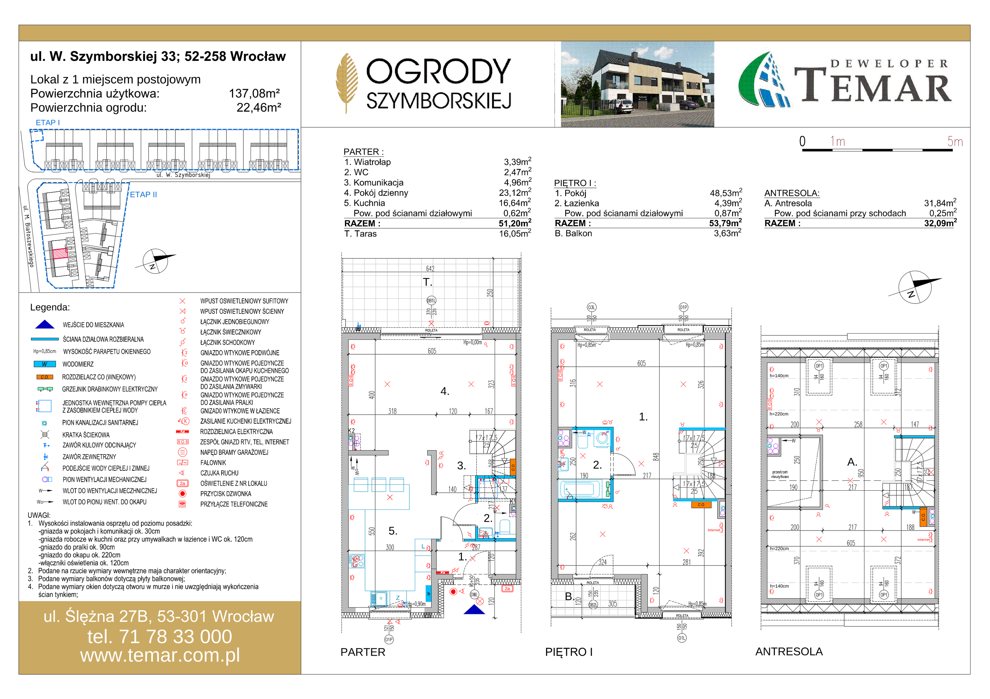 Dom i rezydencja 136,45 m², oferta nr 33, Ogrody Szymborskiej, Wrocław, Wojszyce, Krzyki, ul. W. Szymborskiej 2-43-idx