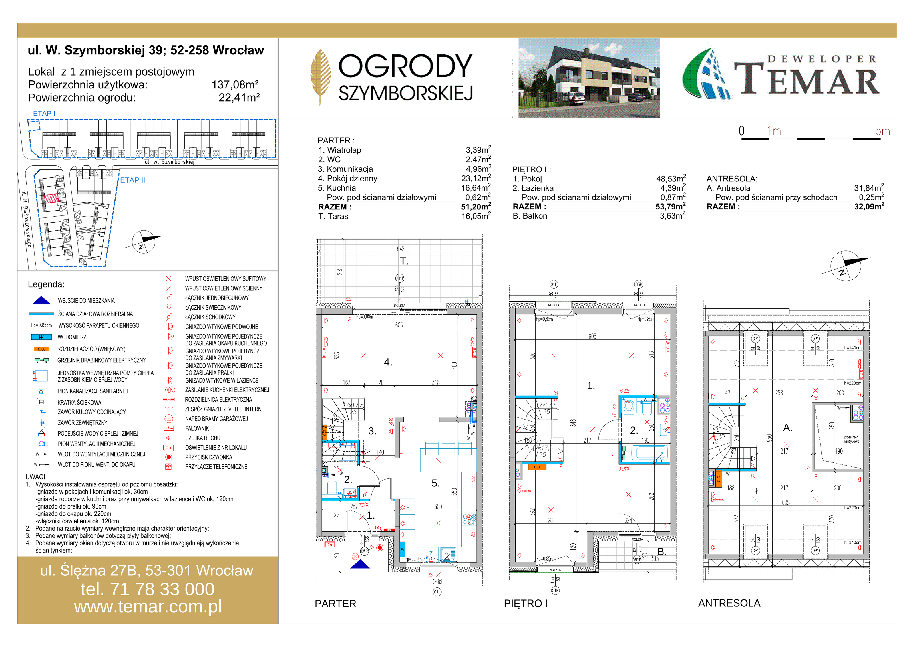 Dom i rezydencja 136,45 m², oferta nr 39, Ogrody Szymborskiej, Wrocław, Wojszyce, Krzyki, ul. W. Szymborskiej 2-43-idx