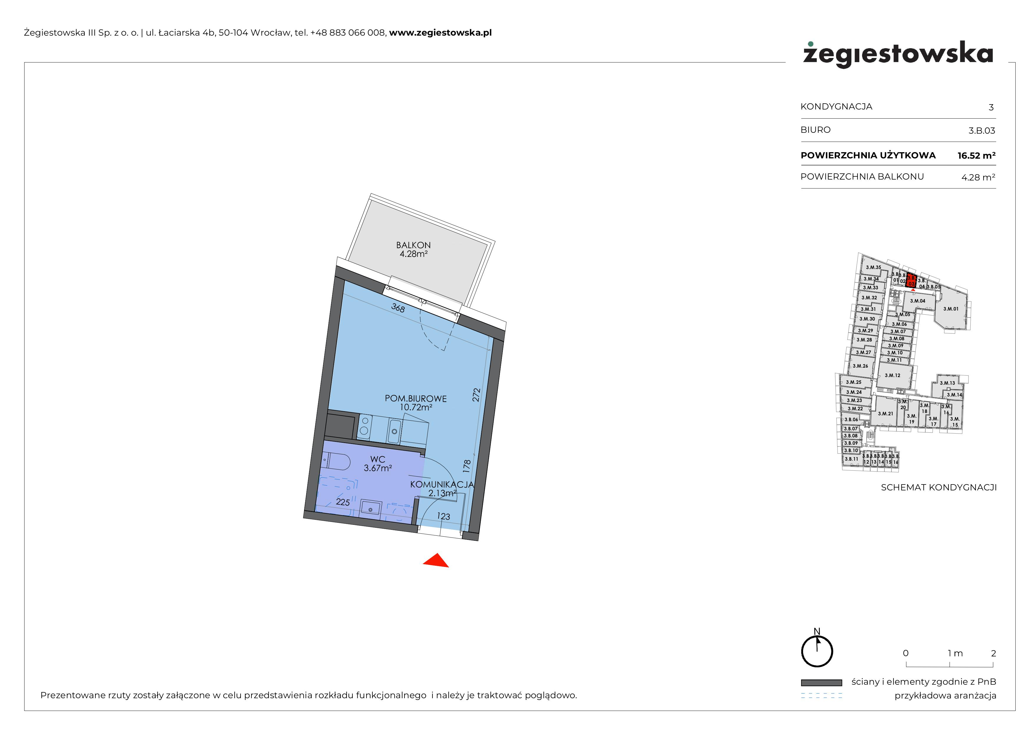 Mieszkanie 16,52 m², piętro 2, oferta nr 3.B.03, Żegiestowska, Wrocław, Gaj, Krzyki, ul. Żegiestowska 3-idx